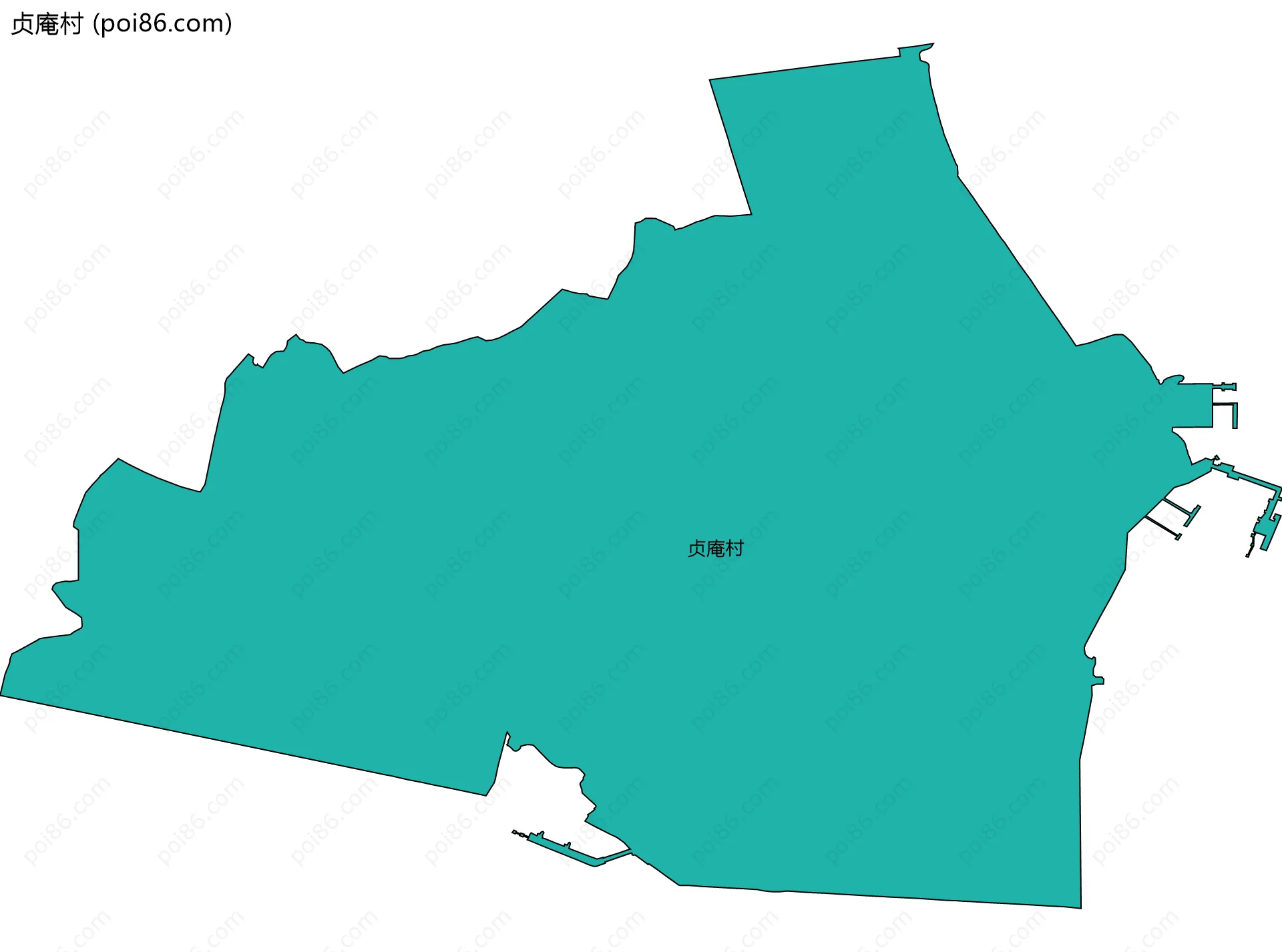 贞庵村边界地图