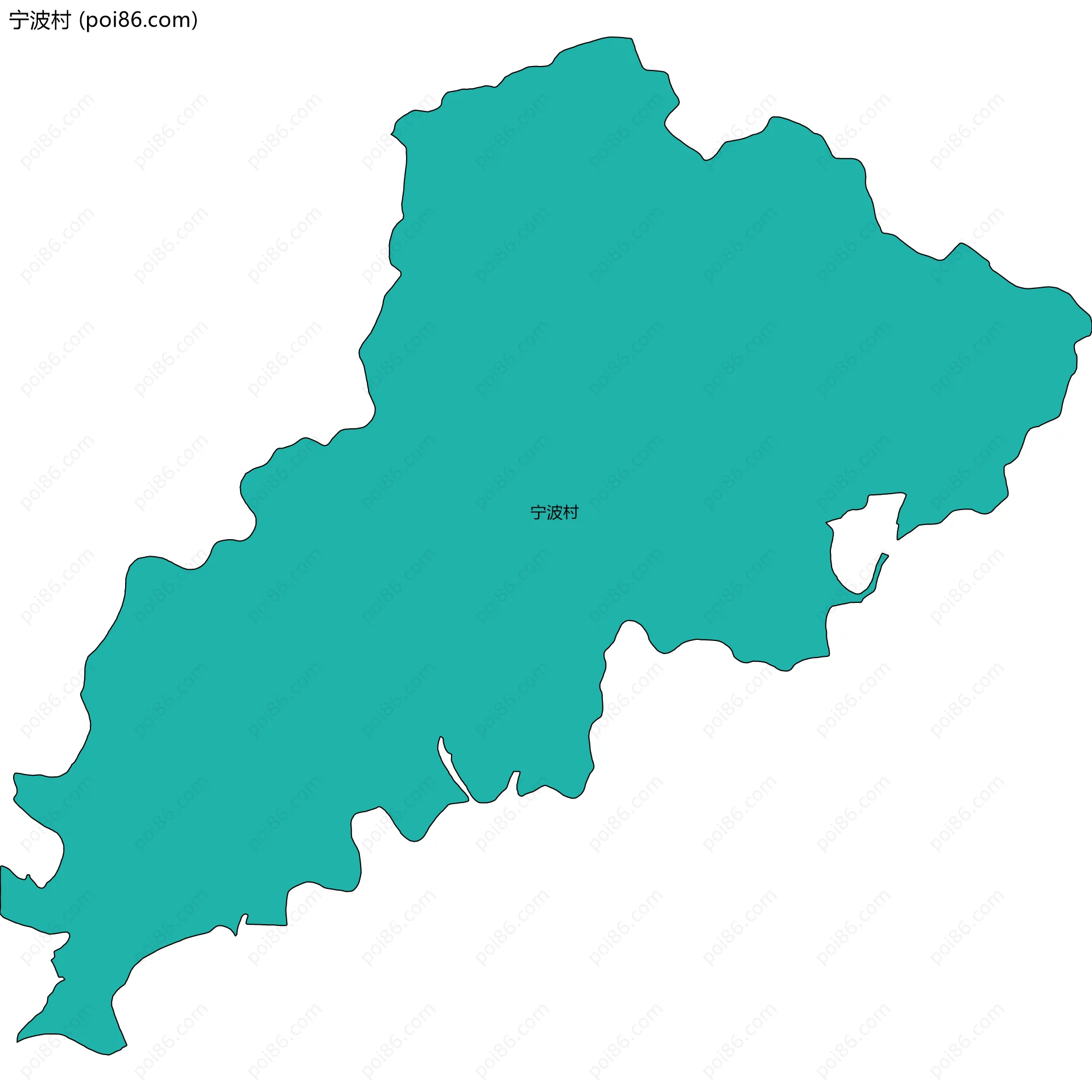 宁波村边界地图