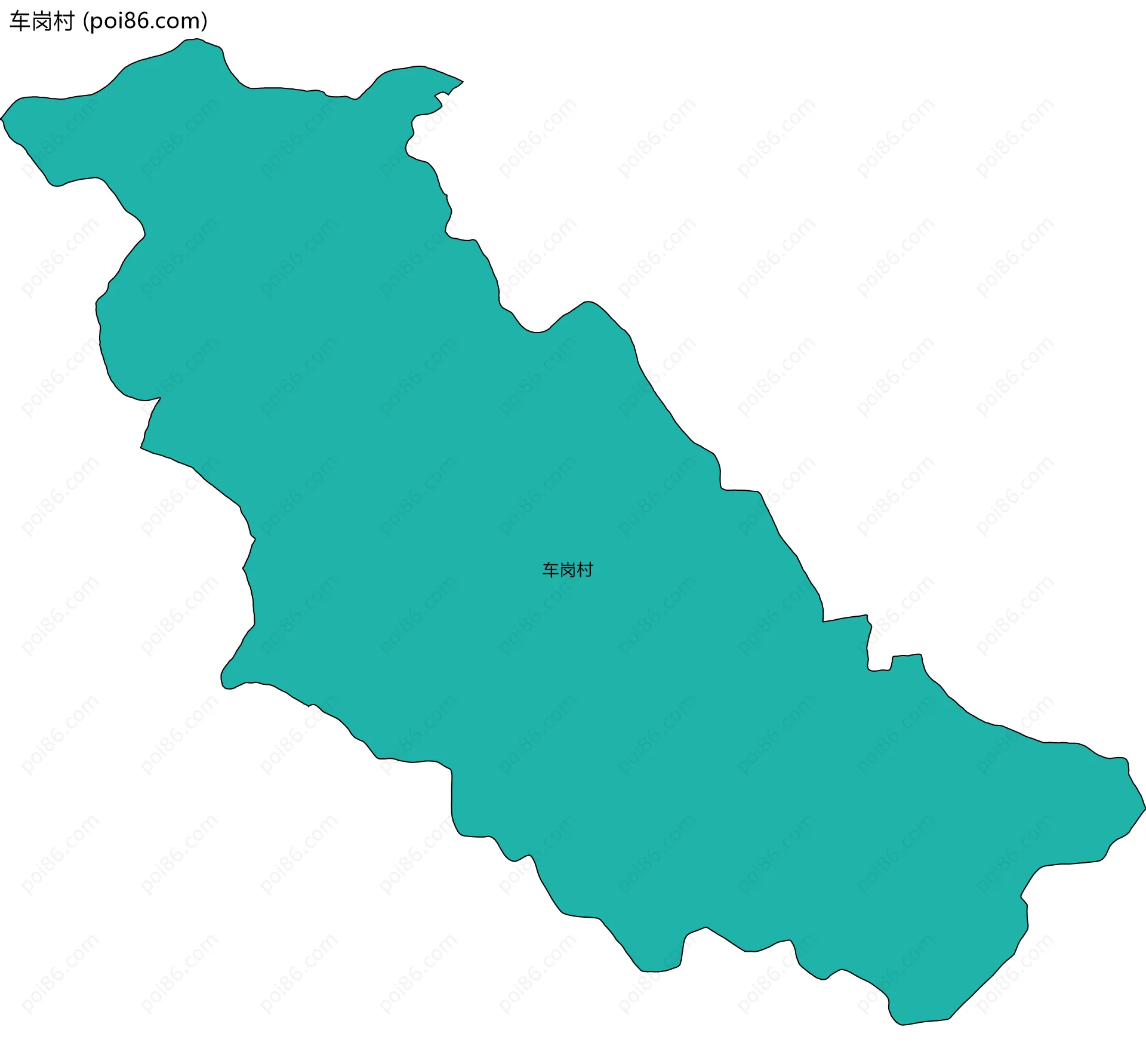车岗村边界地图