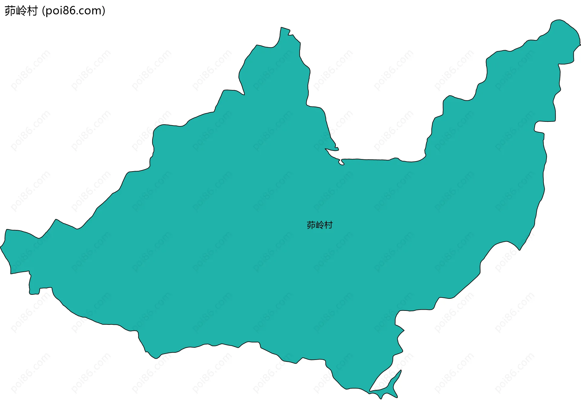 茆岭村边界地图