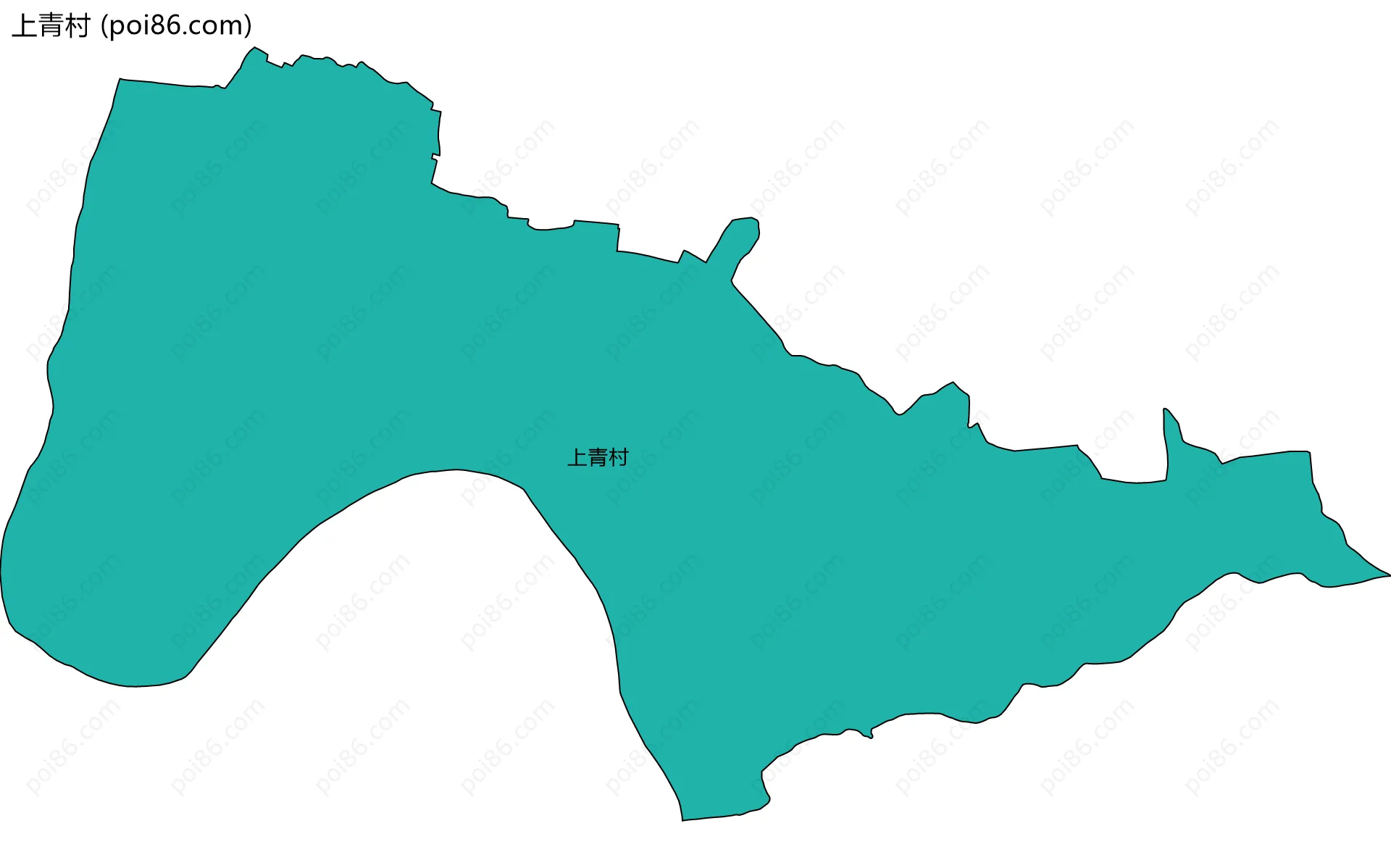 上青村边界地图