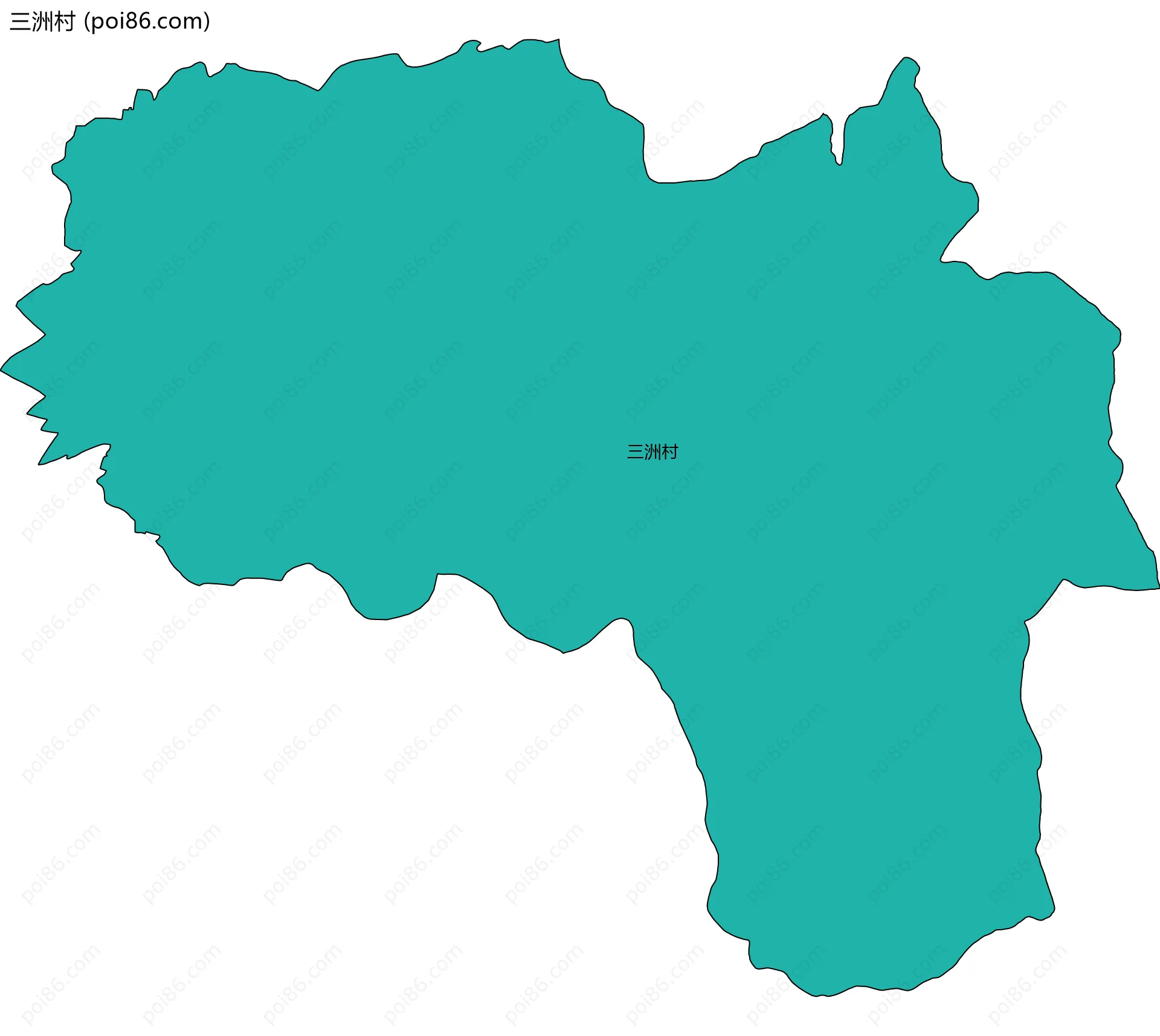 三洲村边界地图