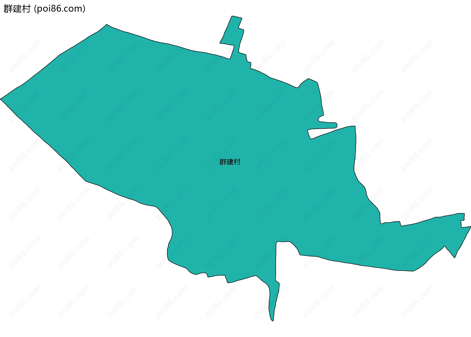 群建村边界地图