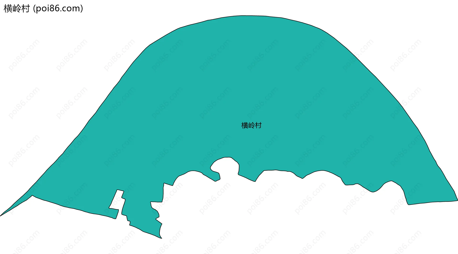 横岭村边界地图
