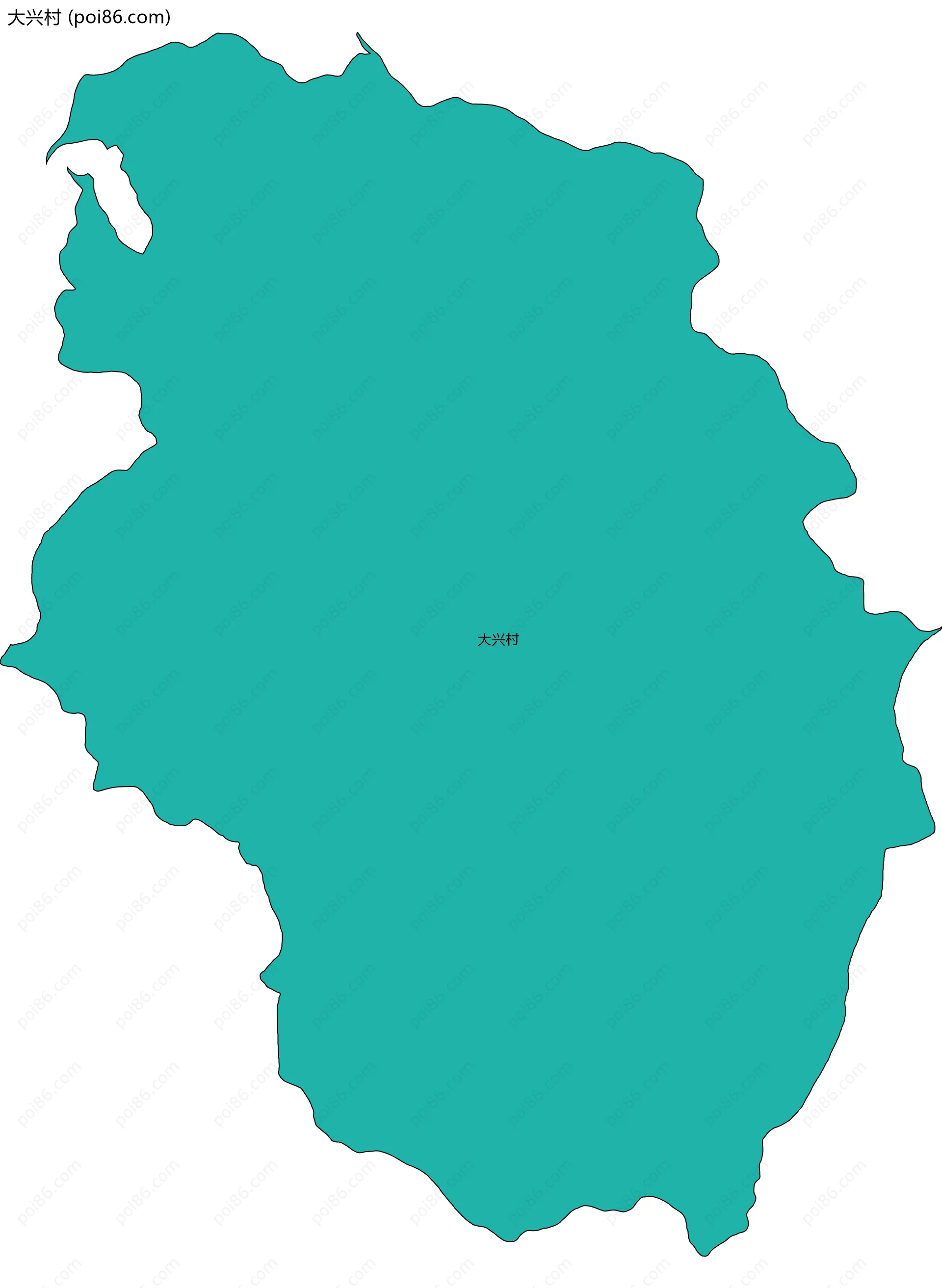 大兴村边界地图