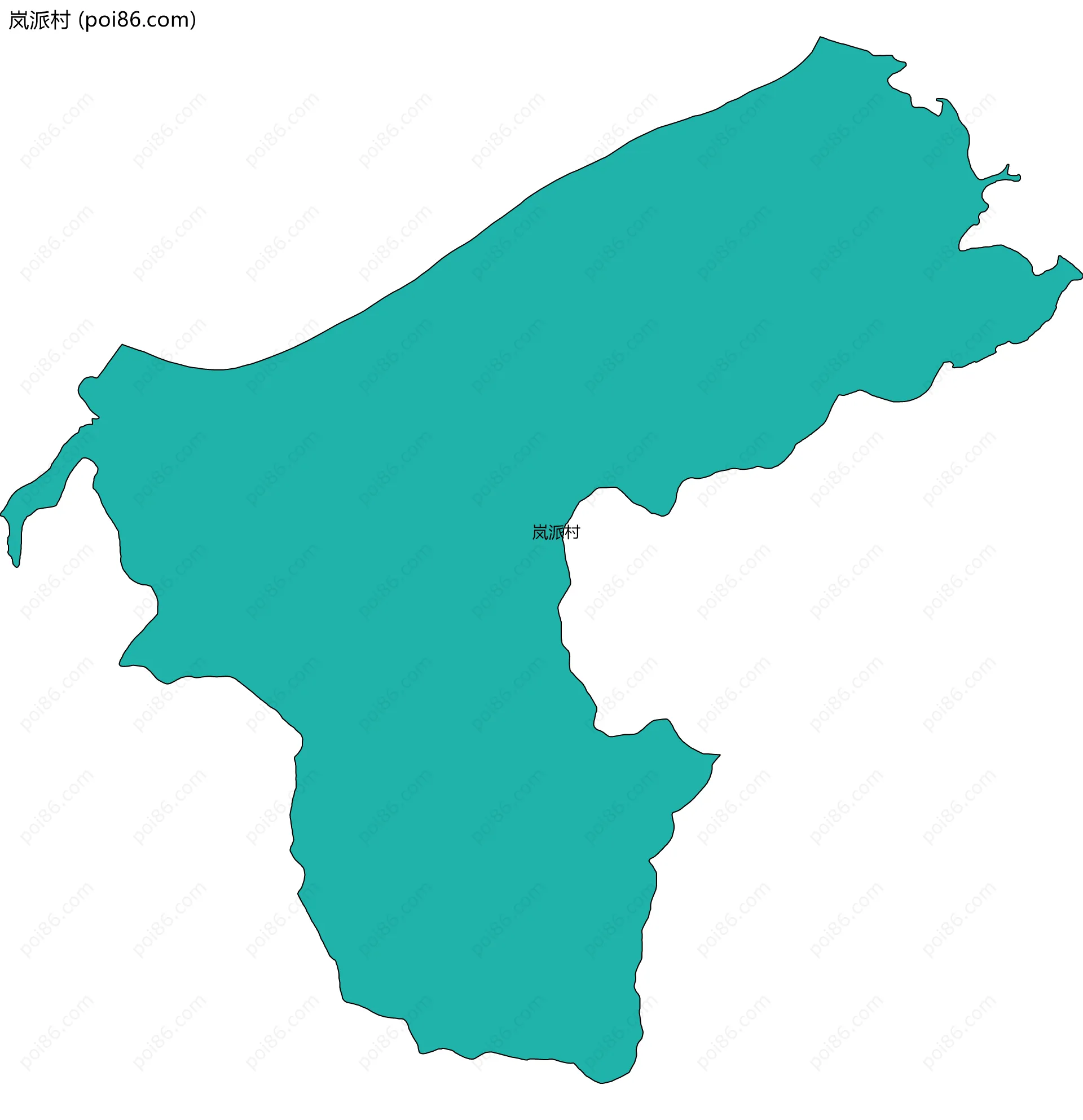 岚派村边界地图