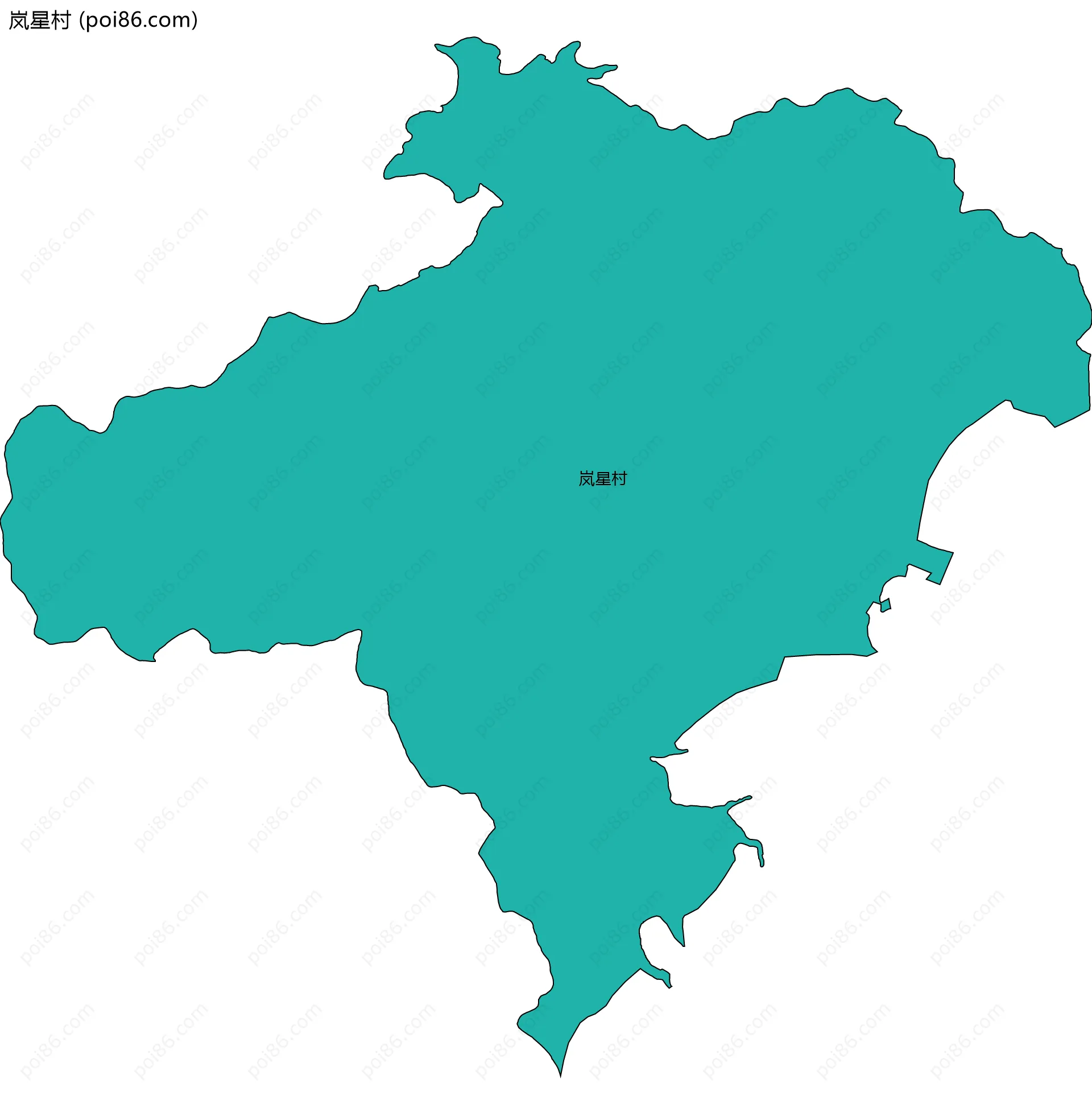 岚星村边界地图