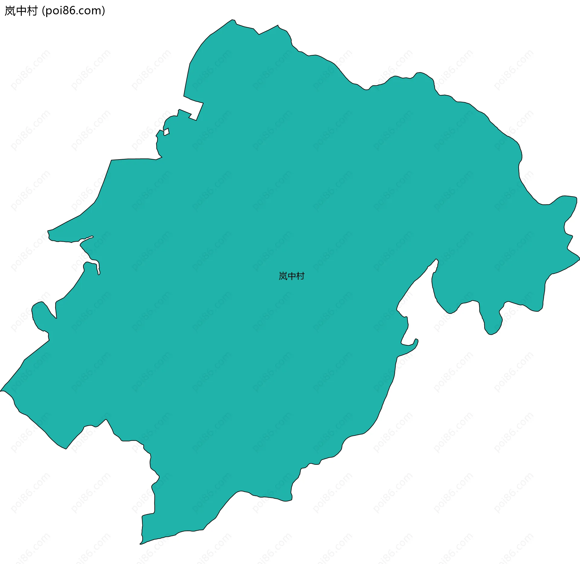 岚中村边界地图