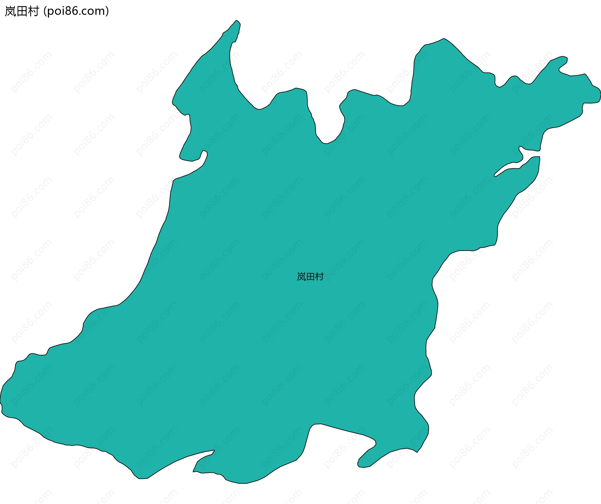 岚田村边界地图