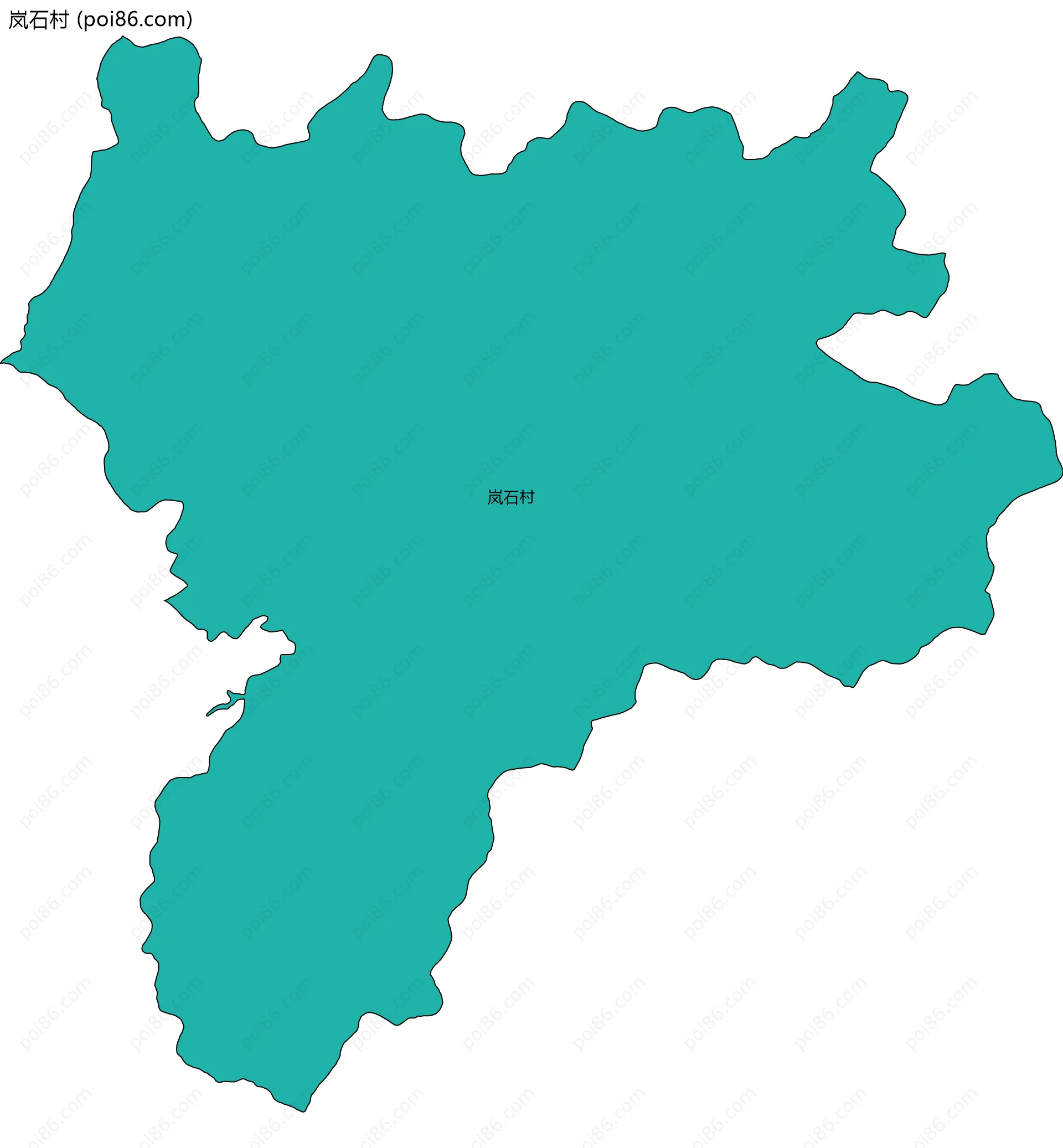 岚石村边界地图