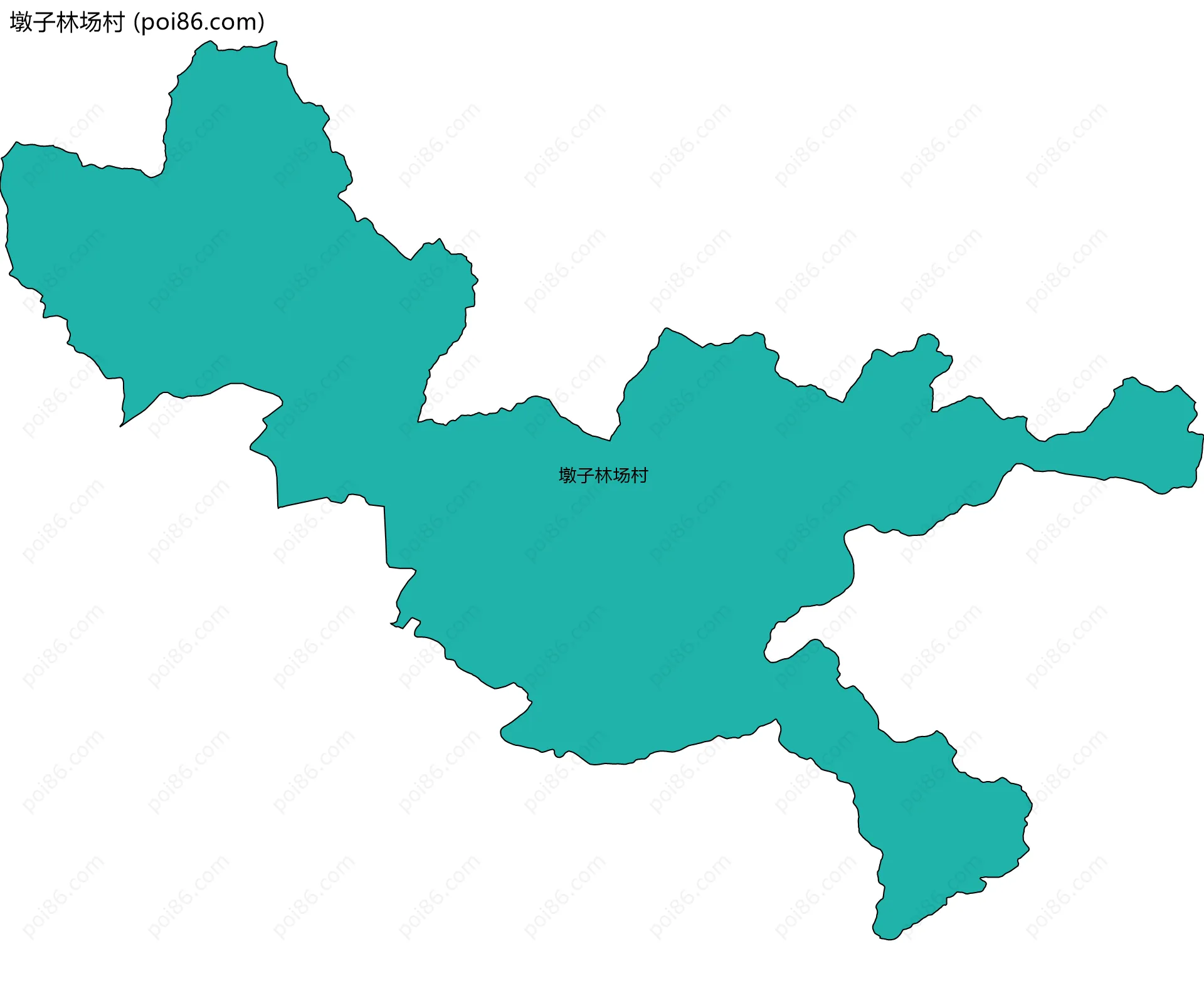 墩子林场村边界地图