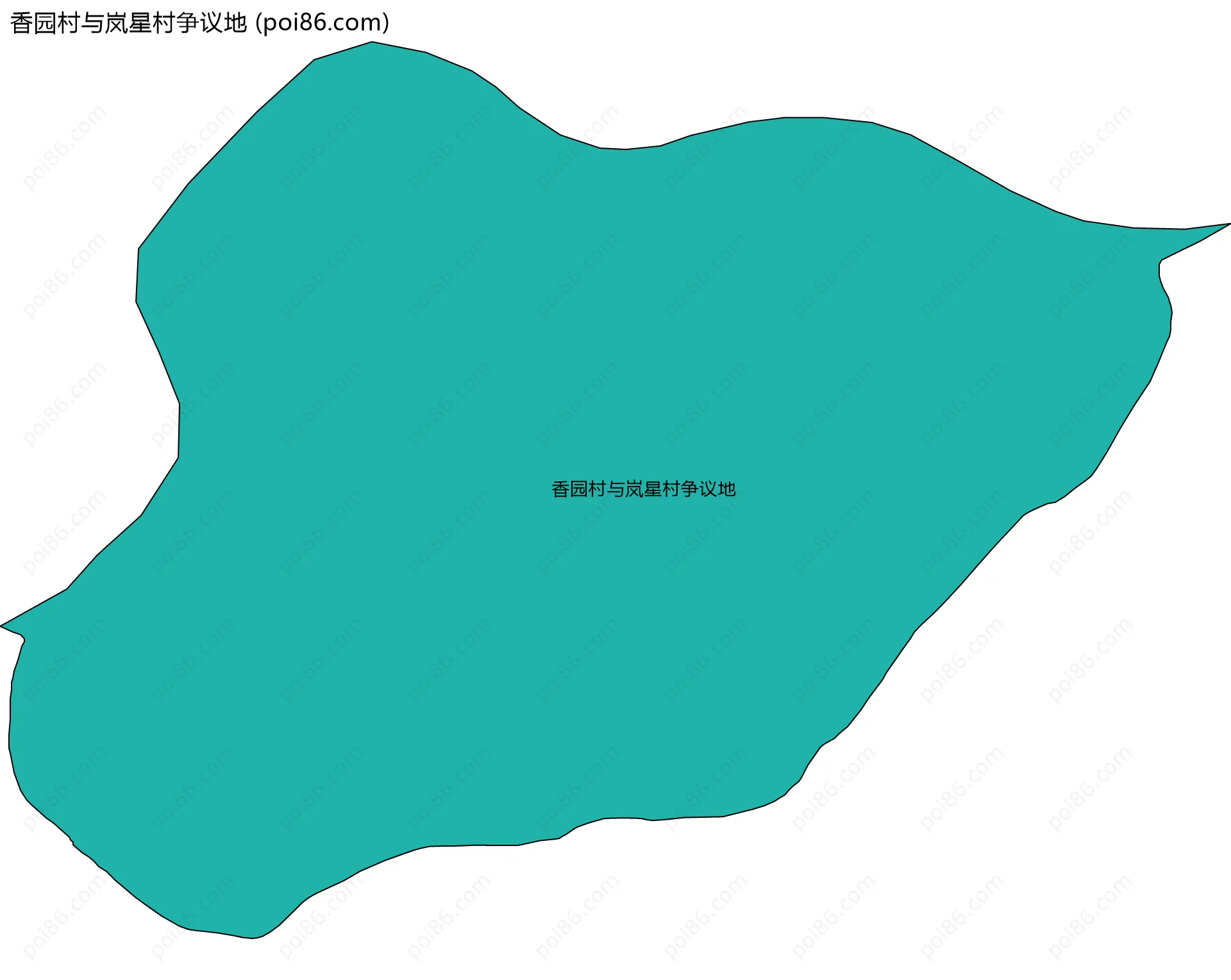 香园村与岚星村争议地边界地图