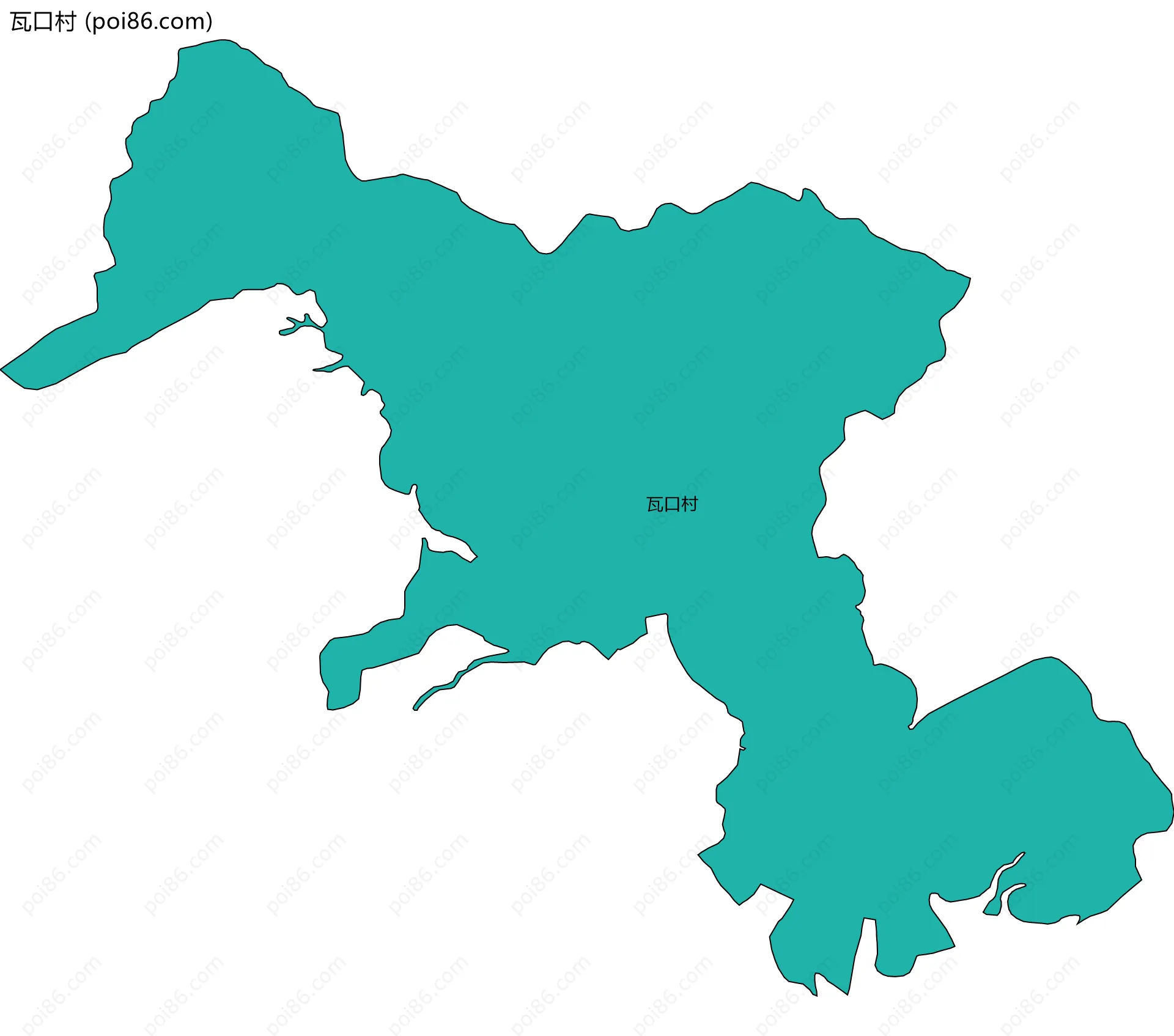 瓦口村边界地图