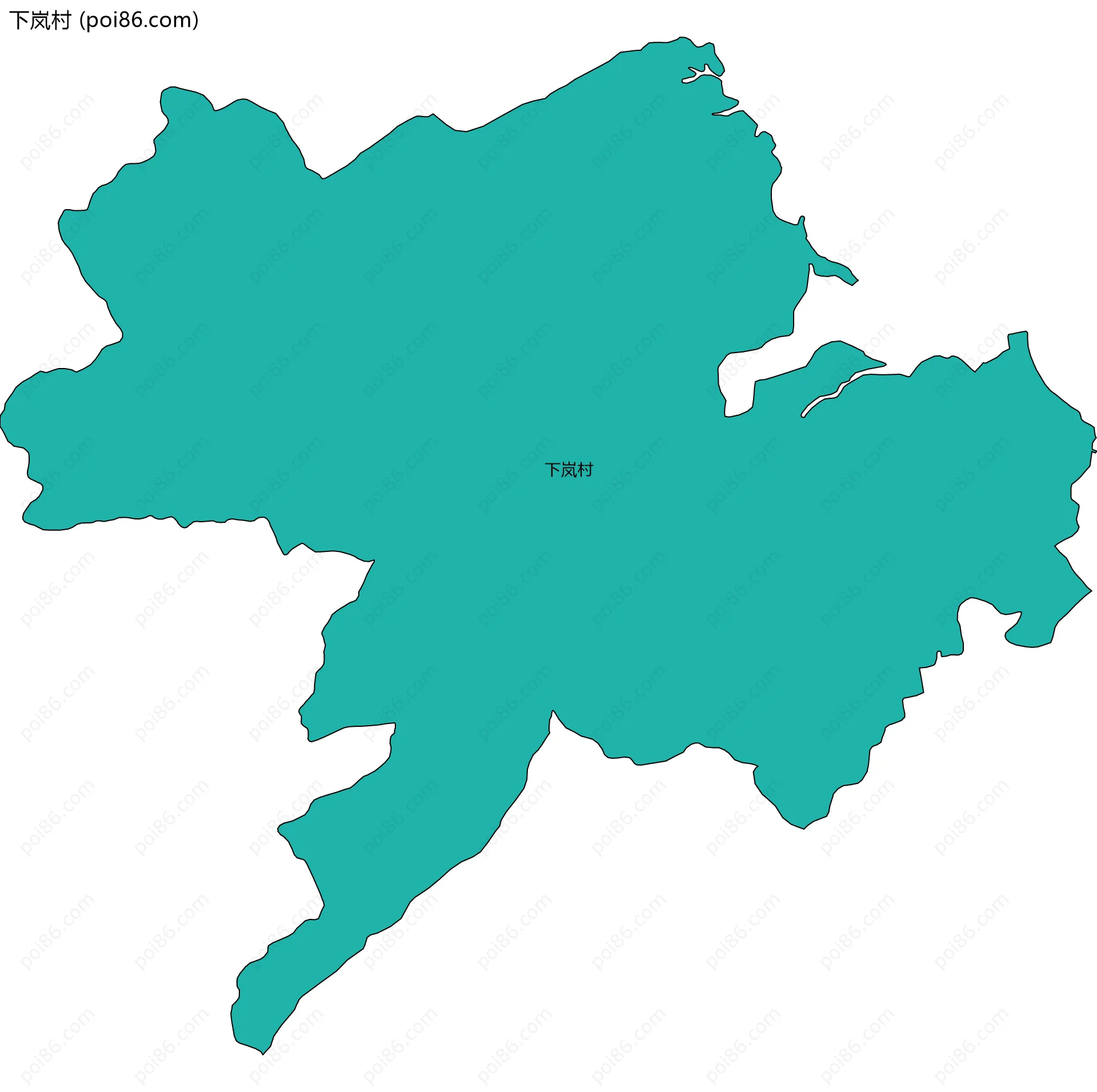 下岚村边界地图