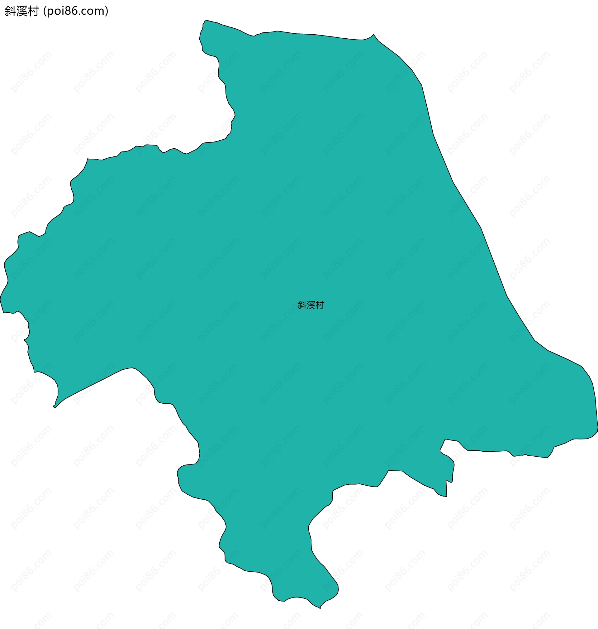 斜溪村边界地图