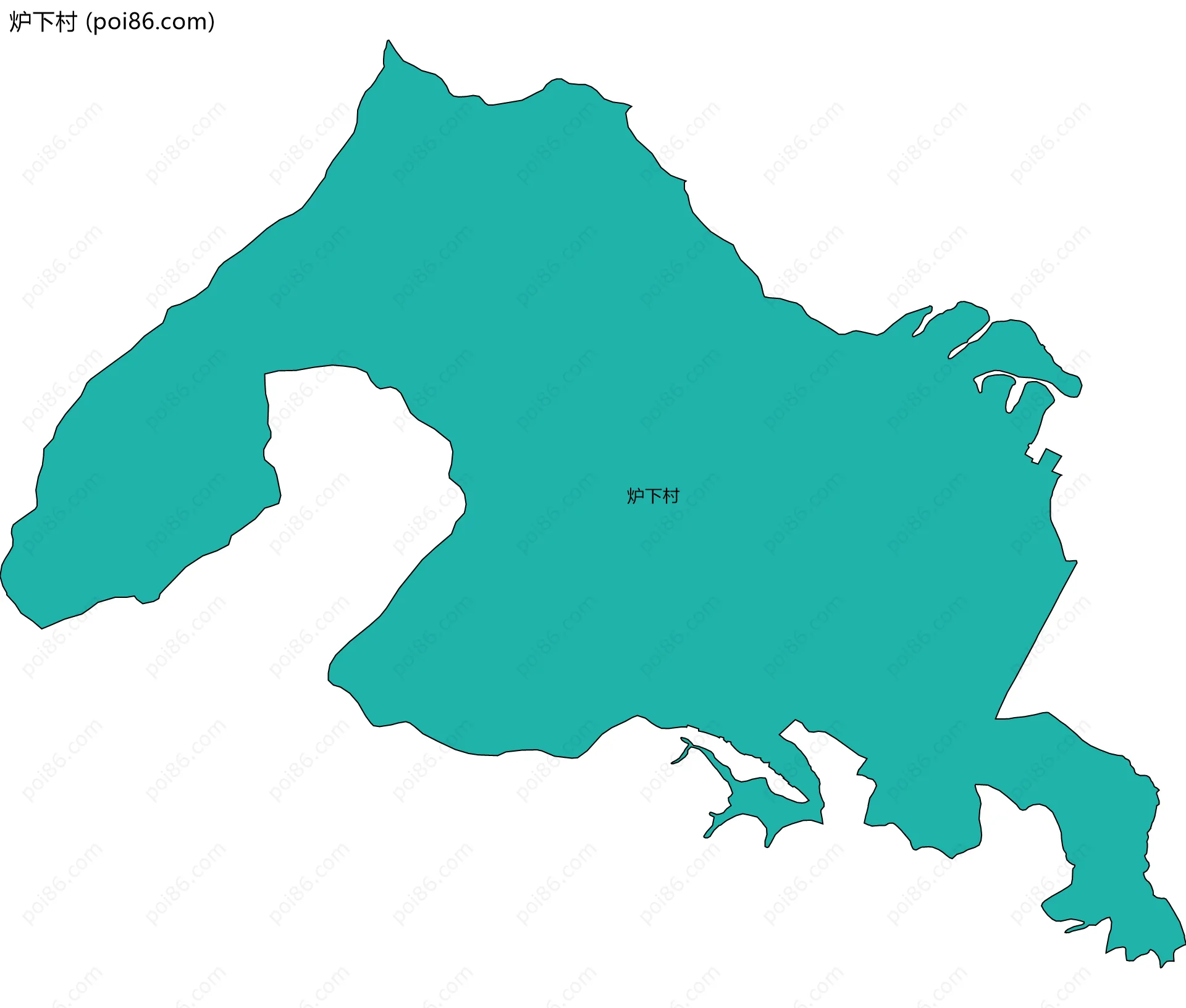 炉下村边界地图