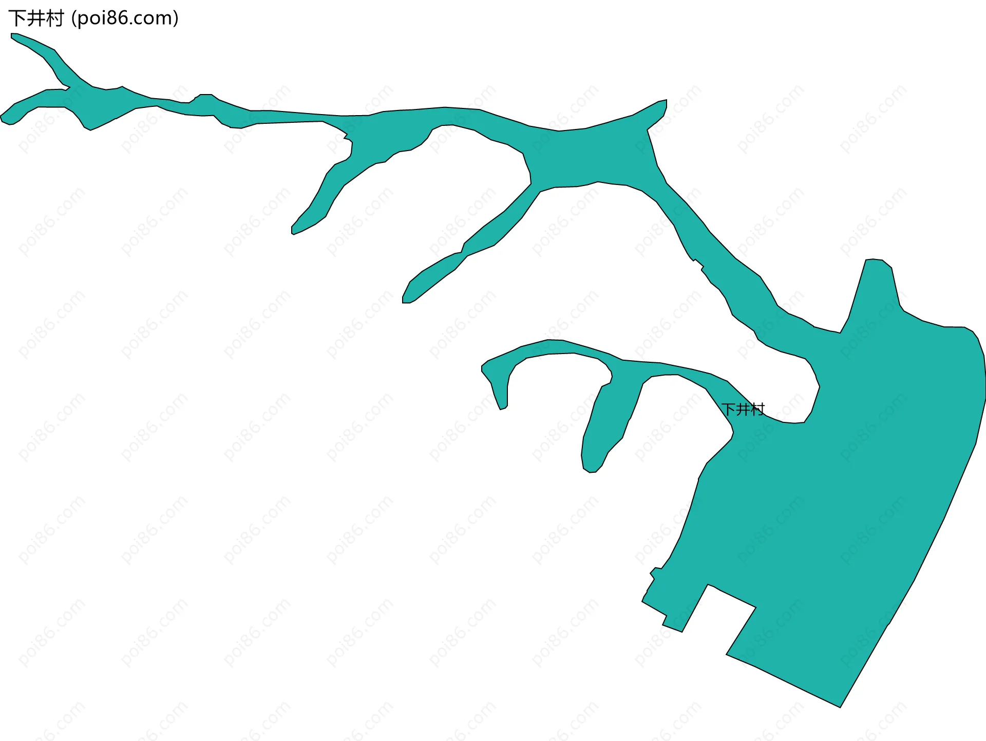 下井村边界地图