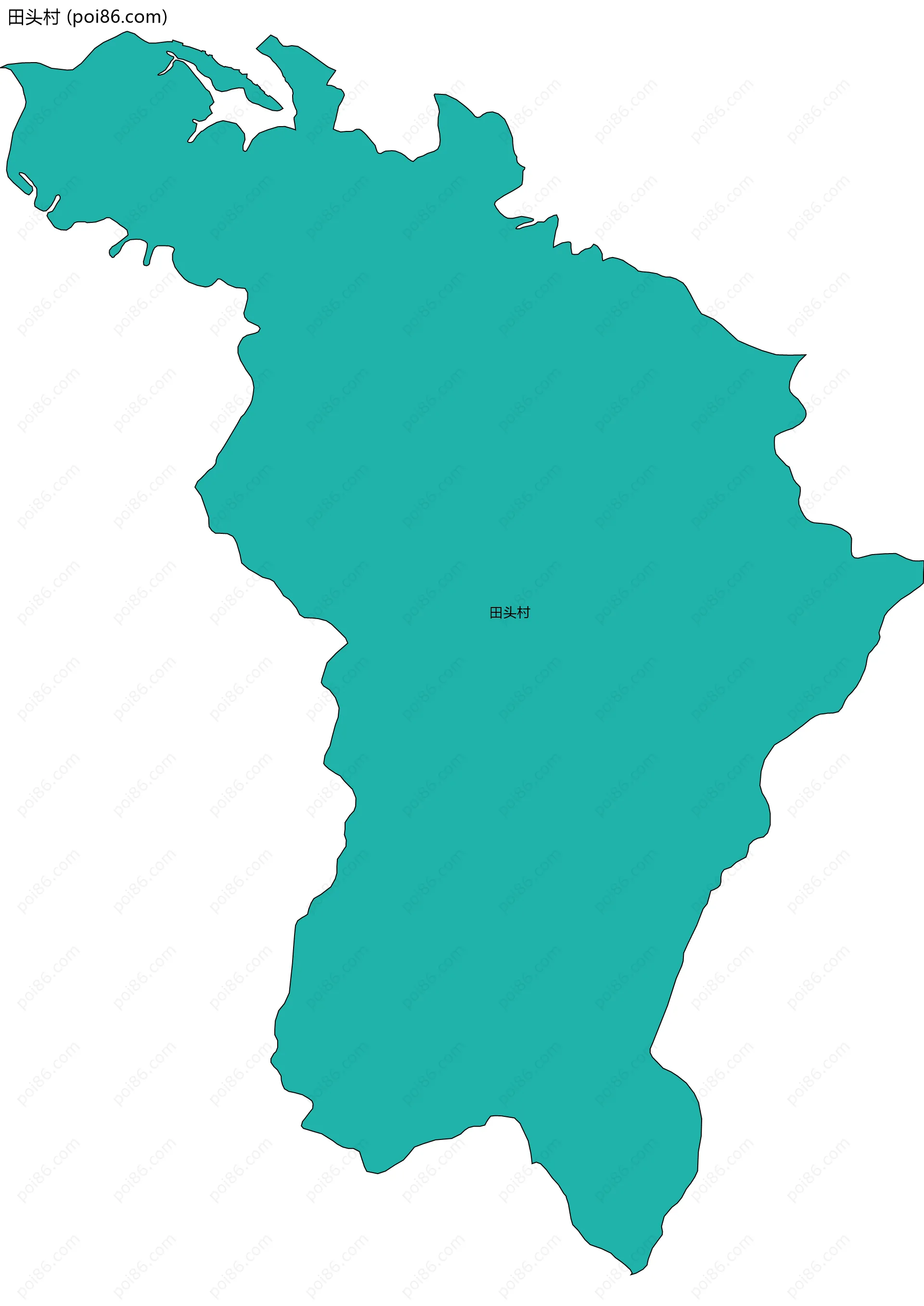 田头村边界地图