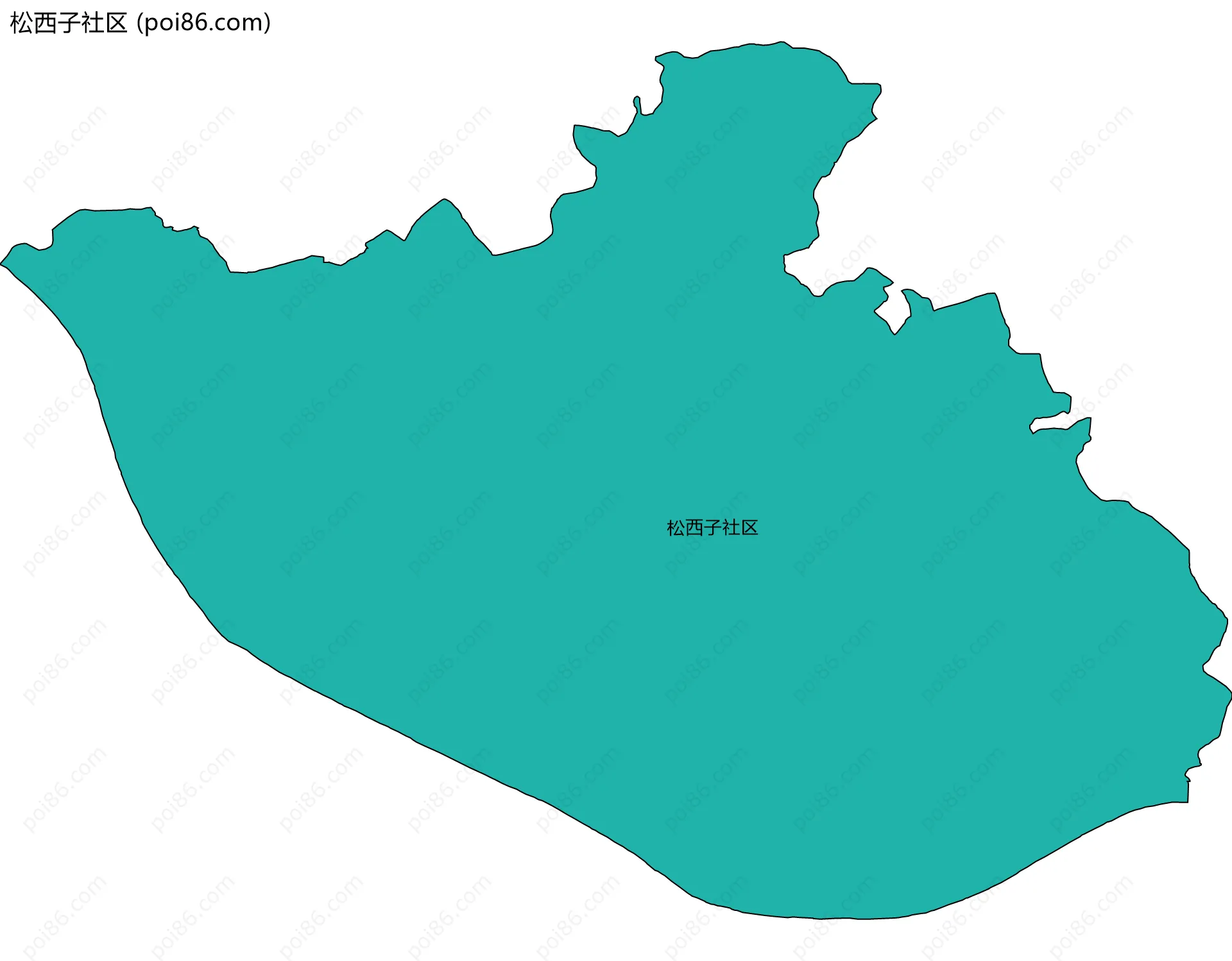 松西子社区边界地图