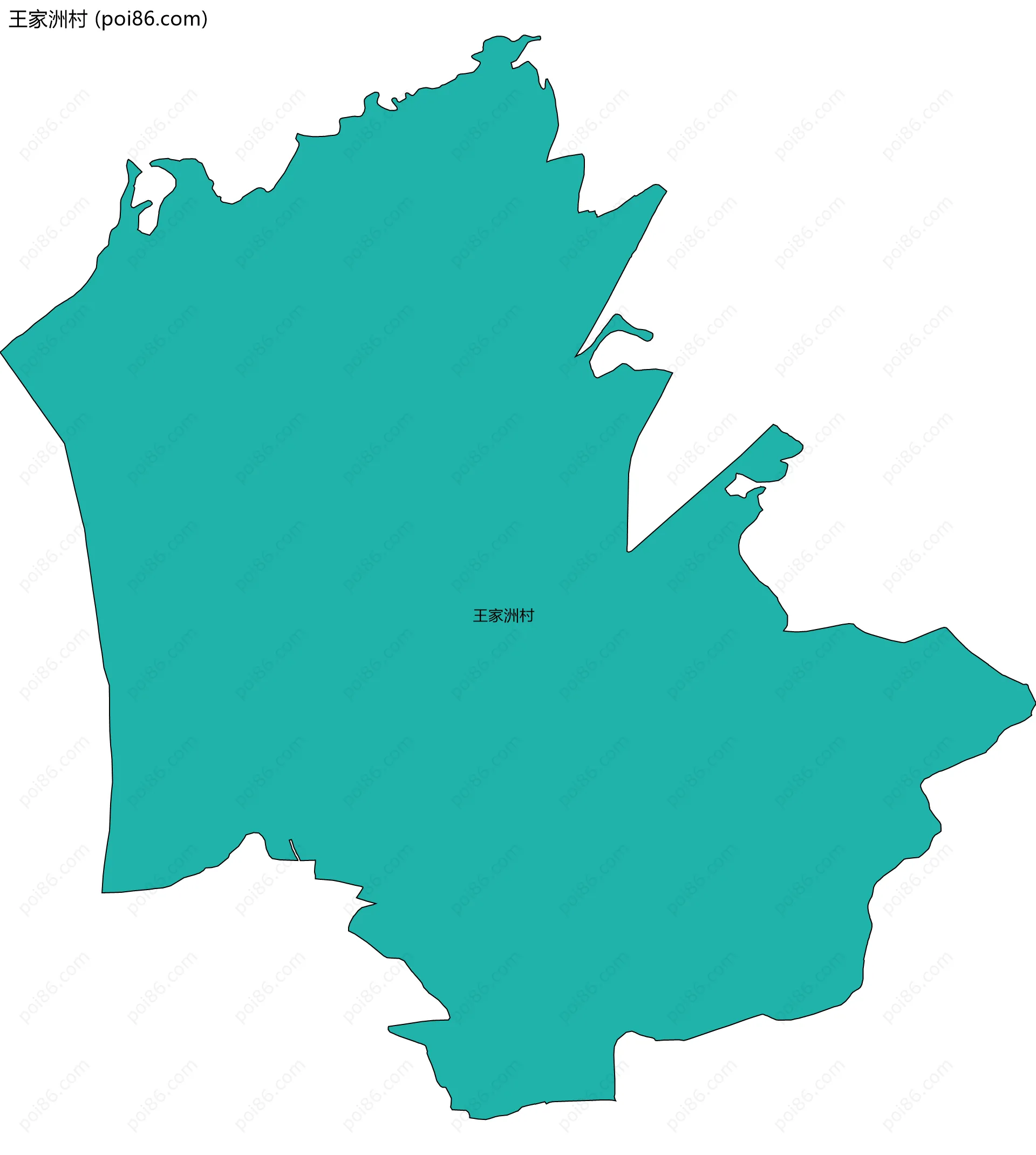 王家洲村边界地图