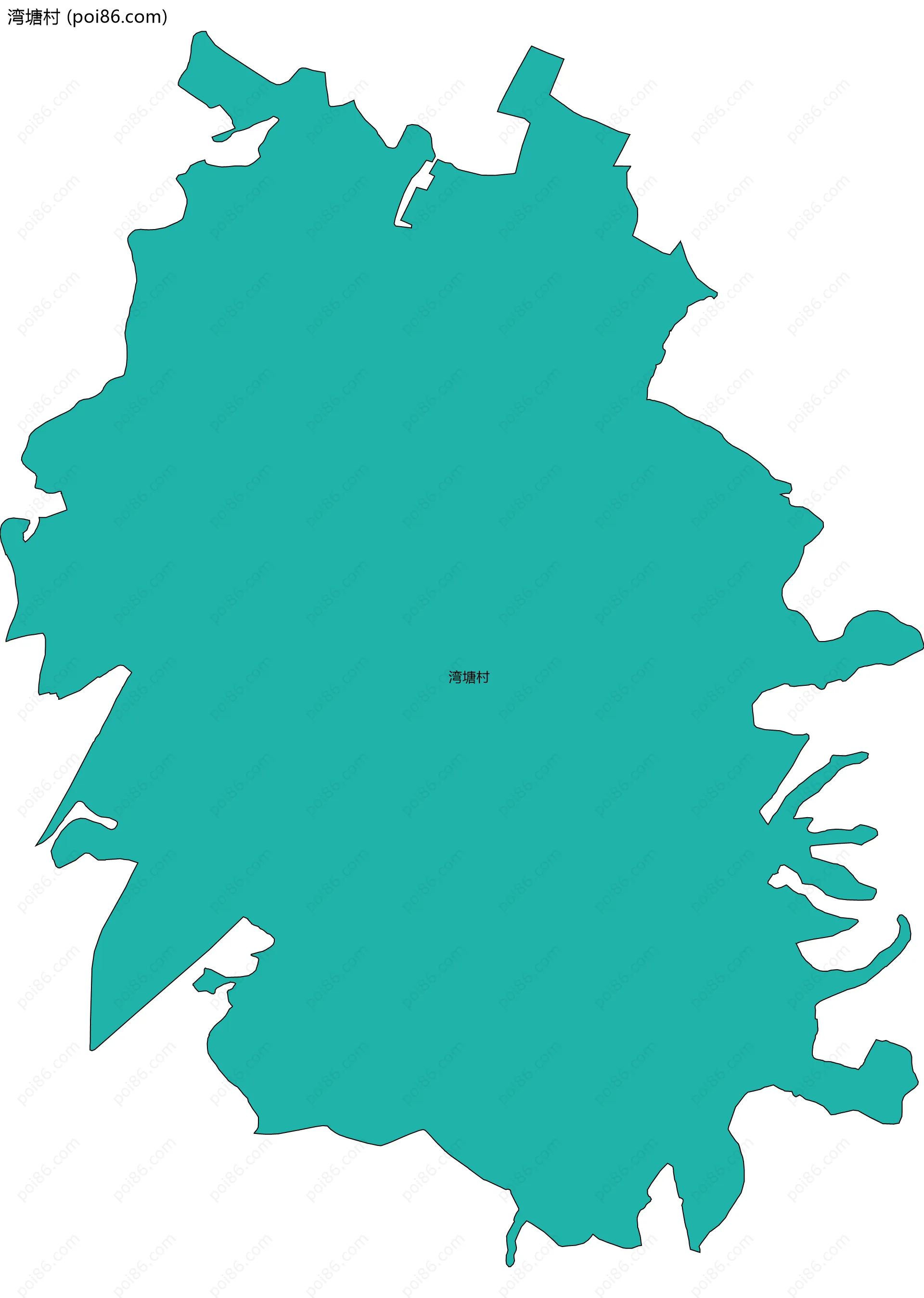 湾塘村边界地图