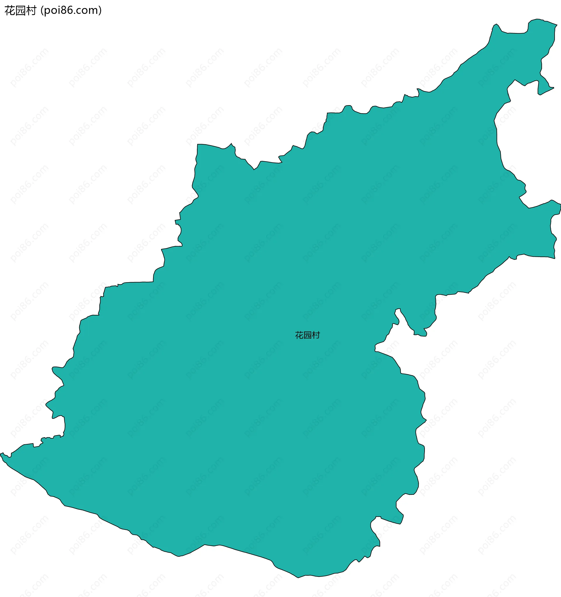 花园村边界地图