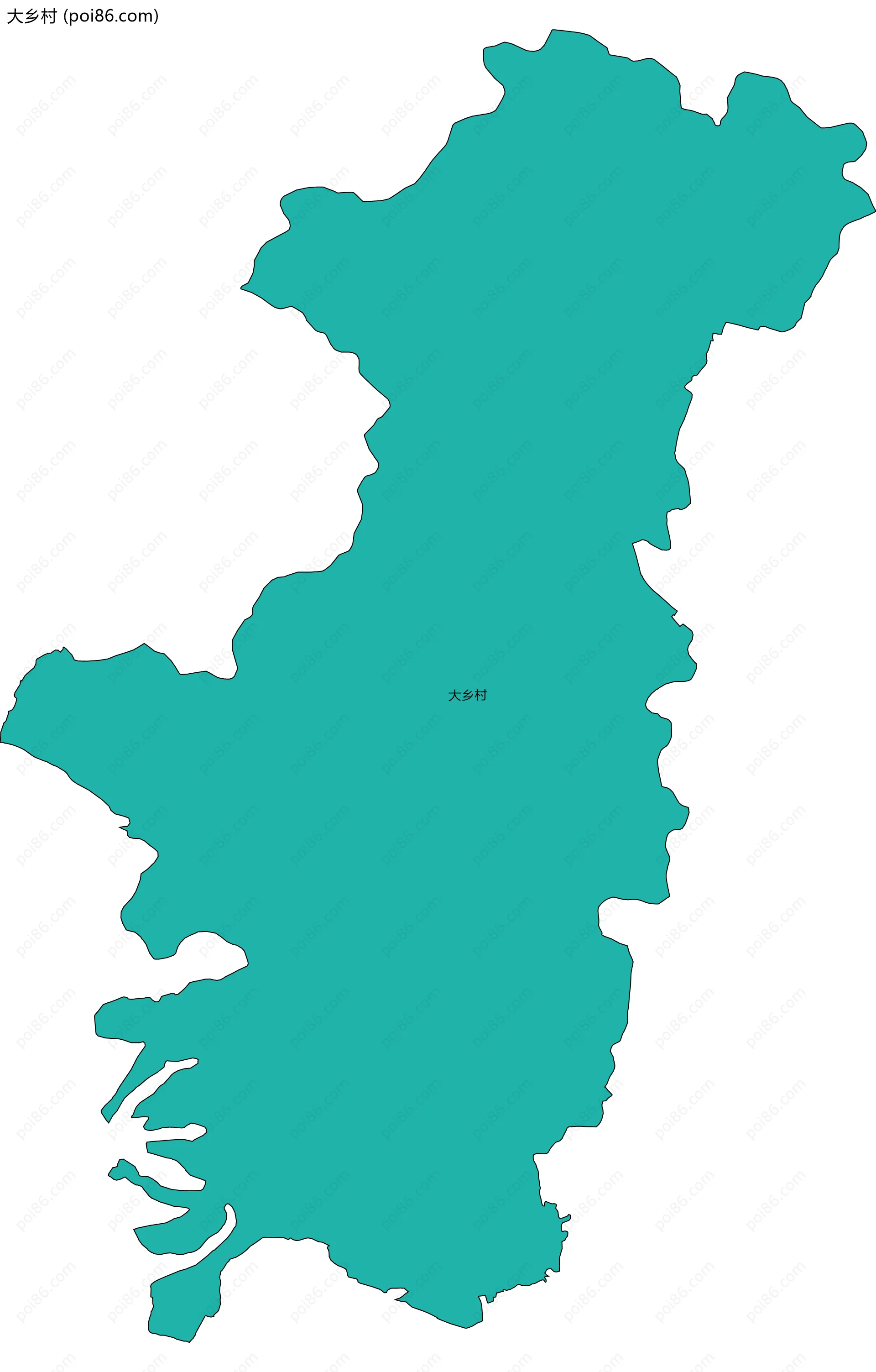 大乡村边界地图