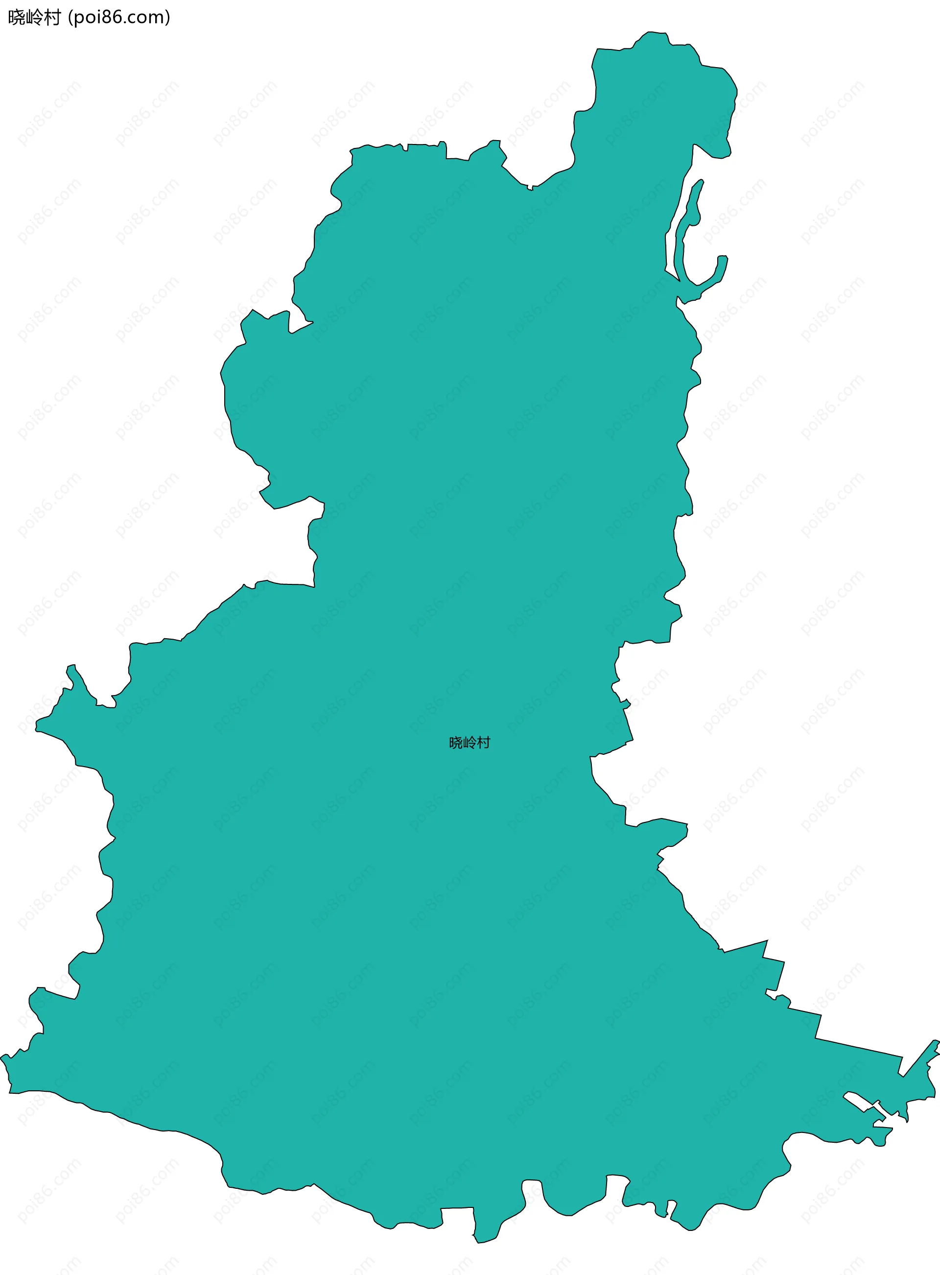 晓岭村边界地图