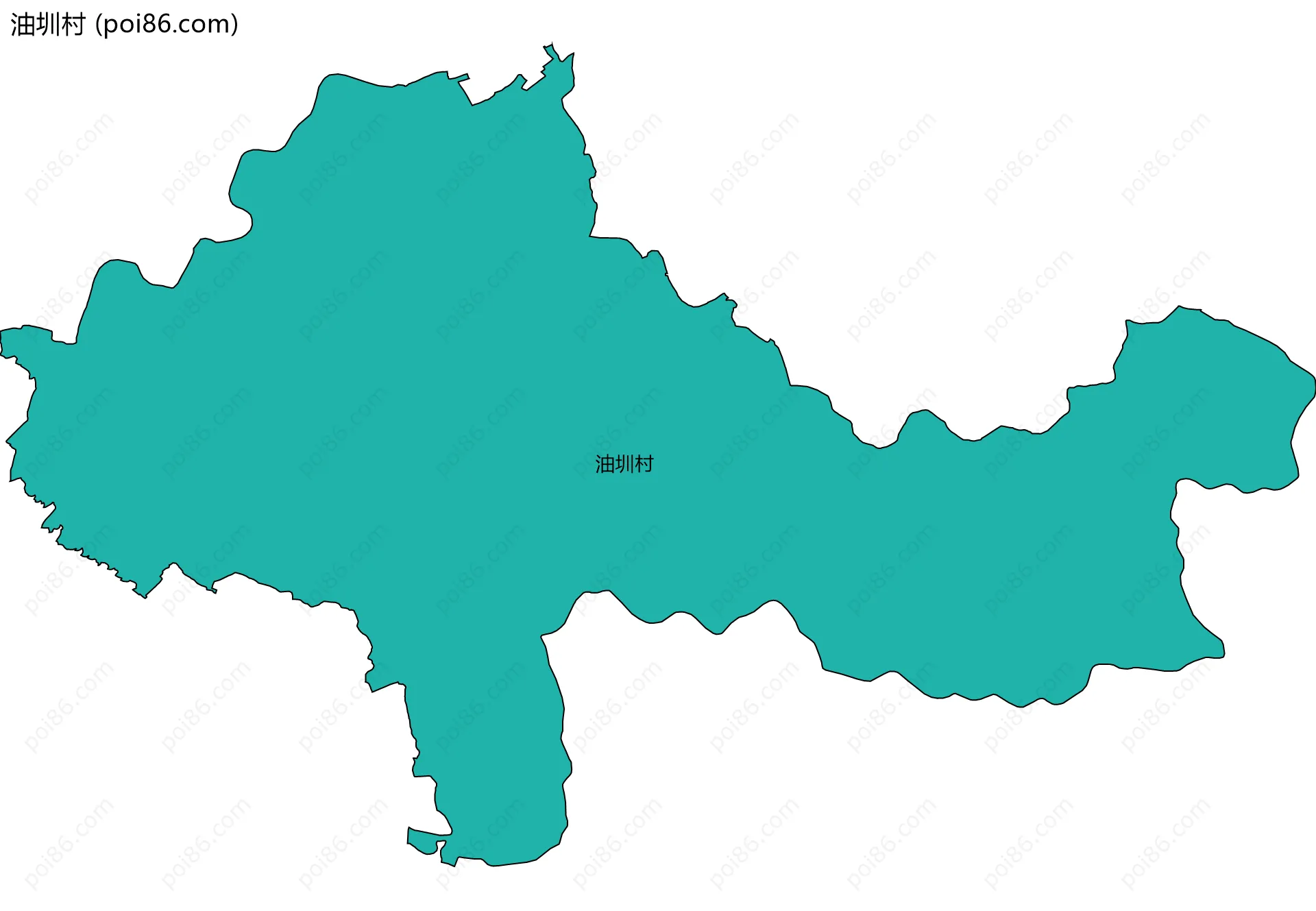 油圳村边界地图