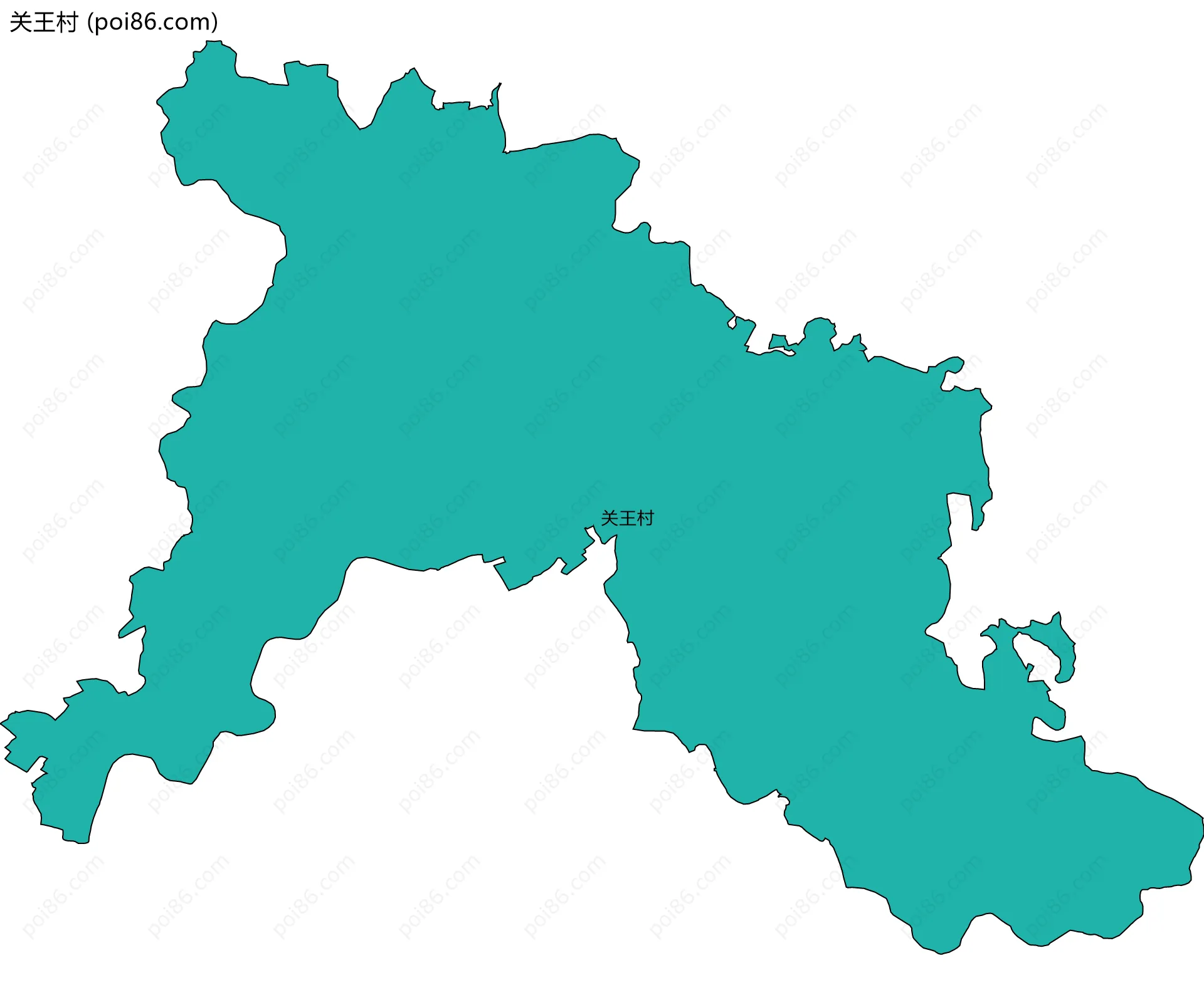 关王村边界地图