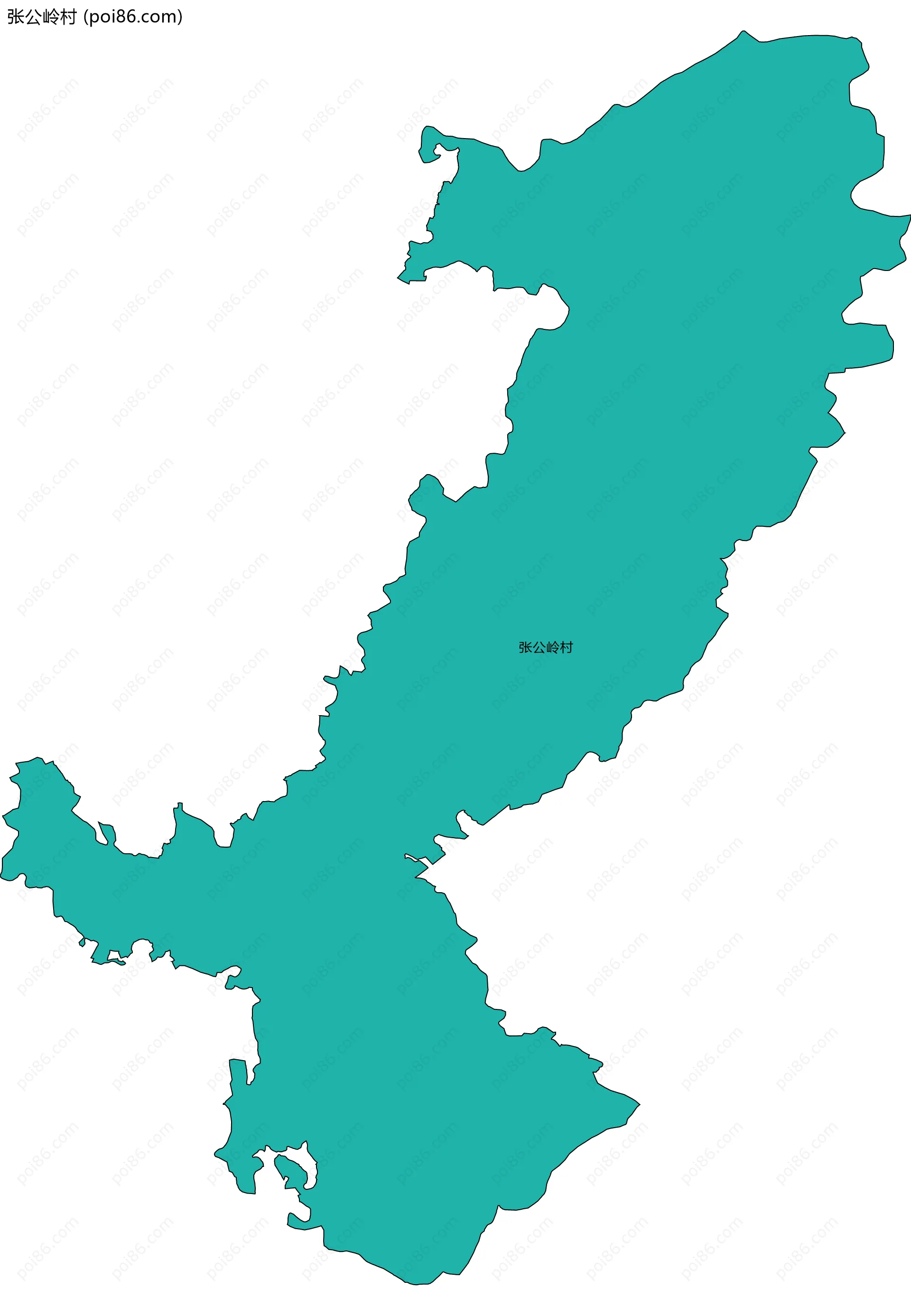 张公岭村边界地图