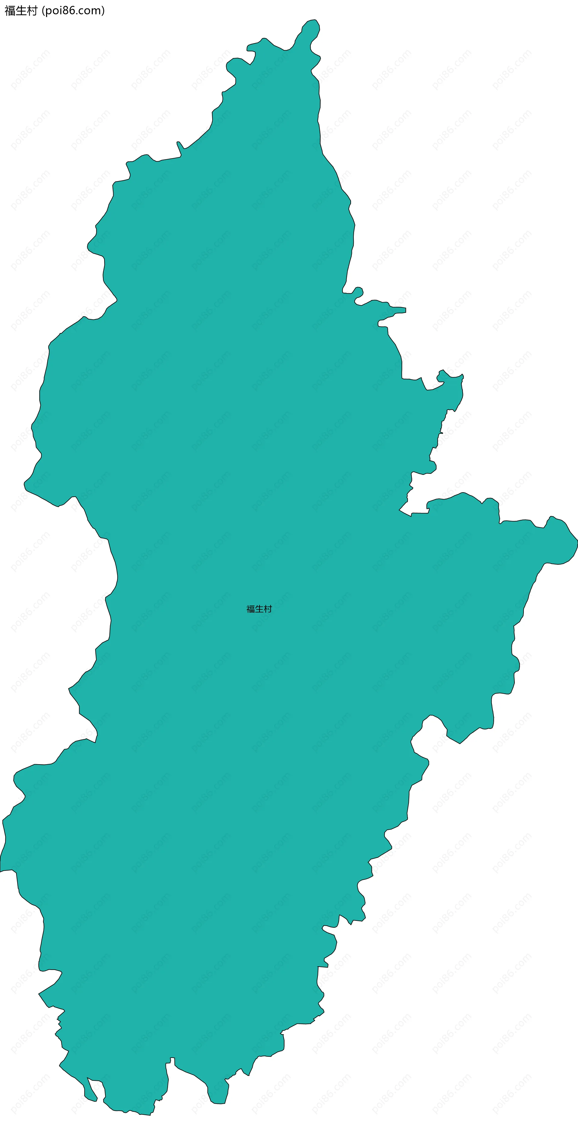 福生村边界地图