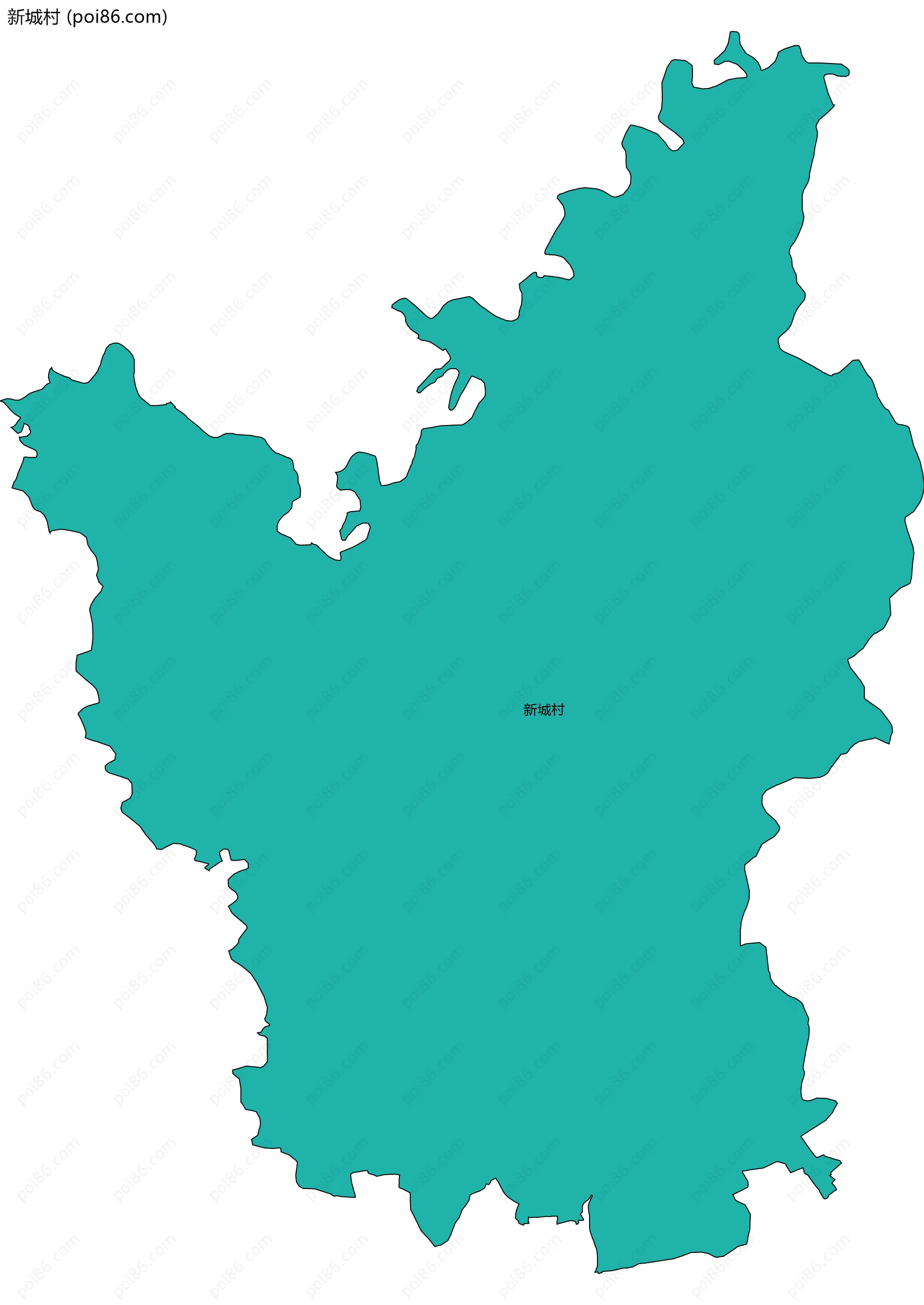 新城村边界地图