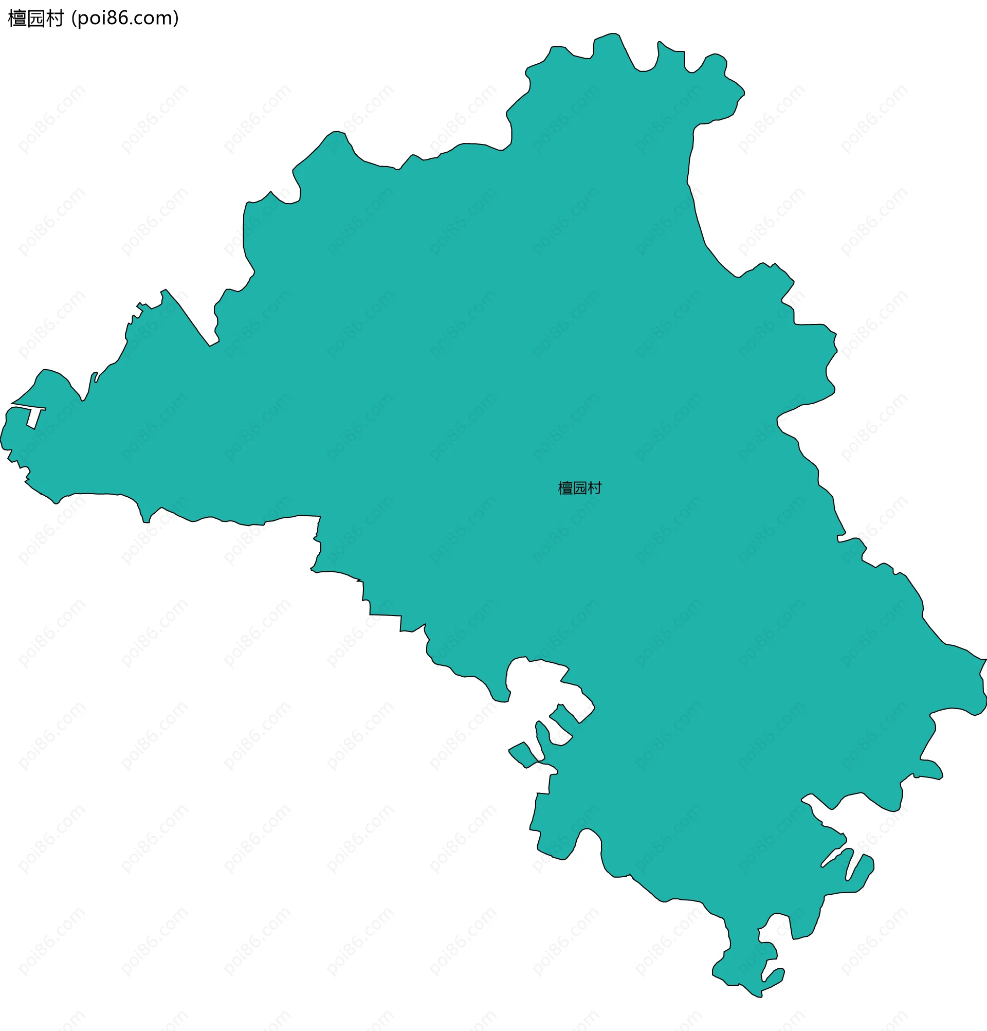 檀园村边界地图