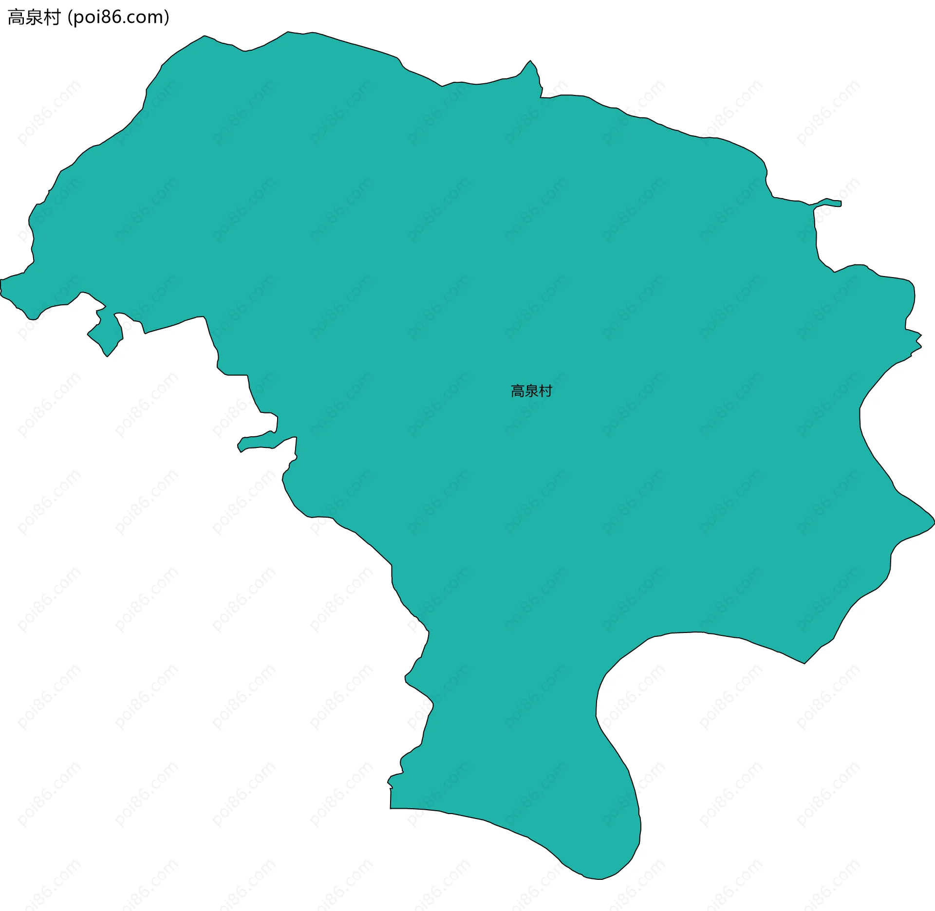 高泉村边界地图