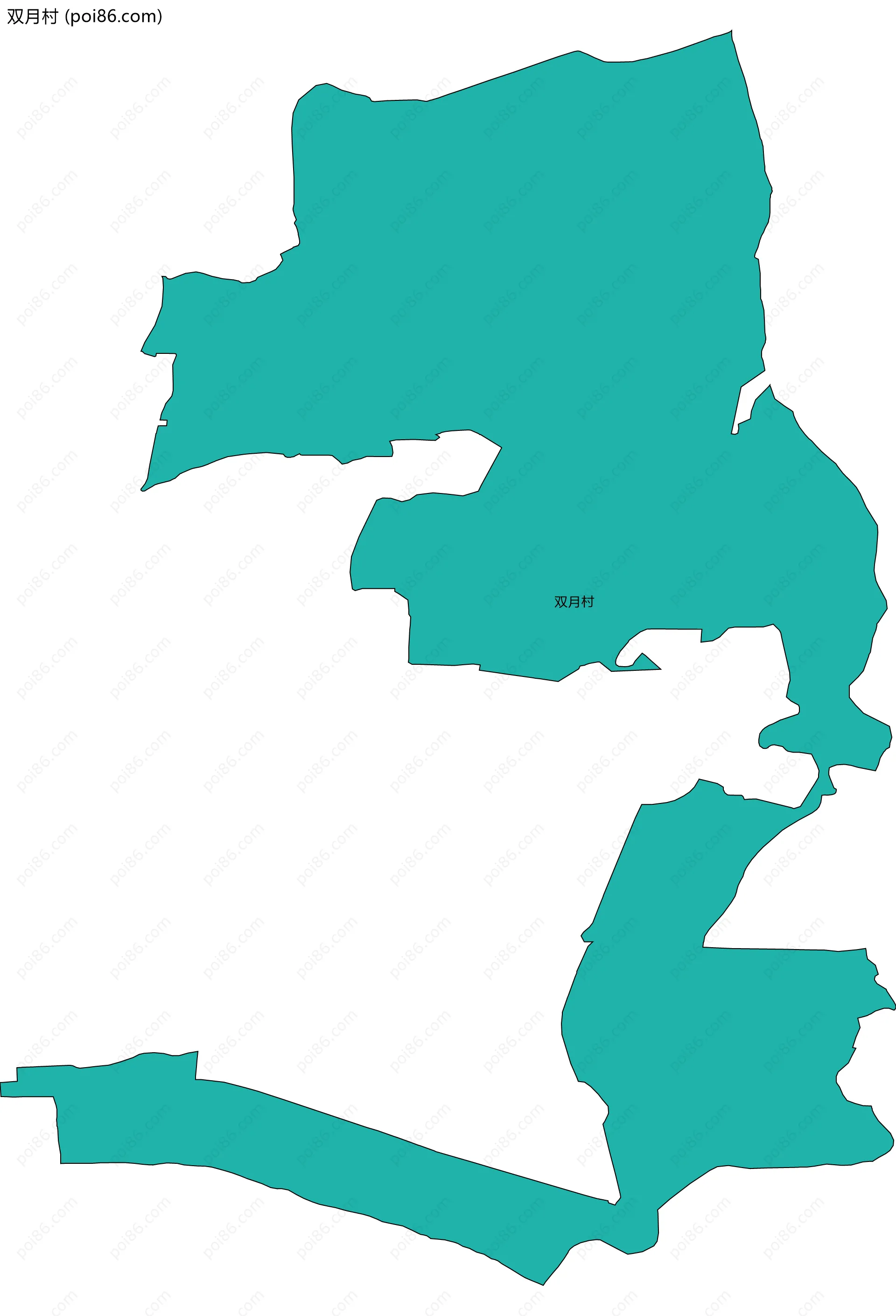 双月村边界地图