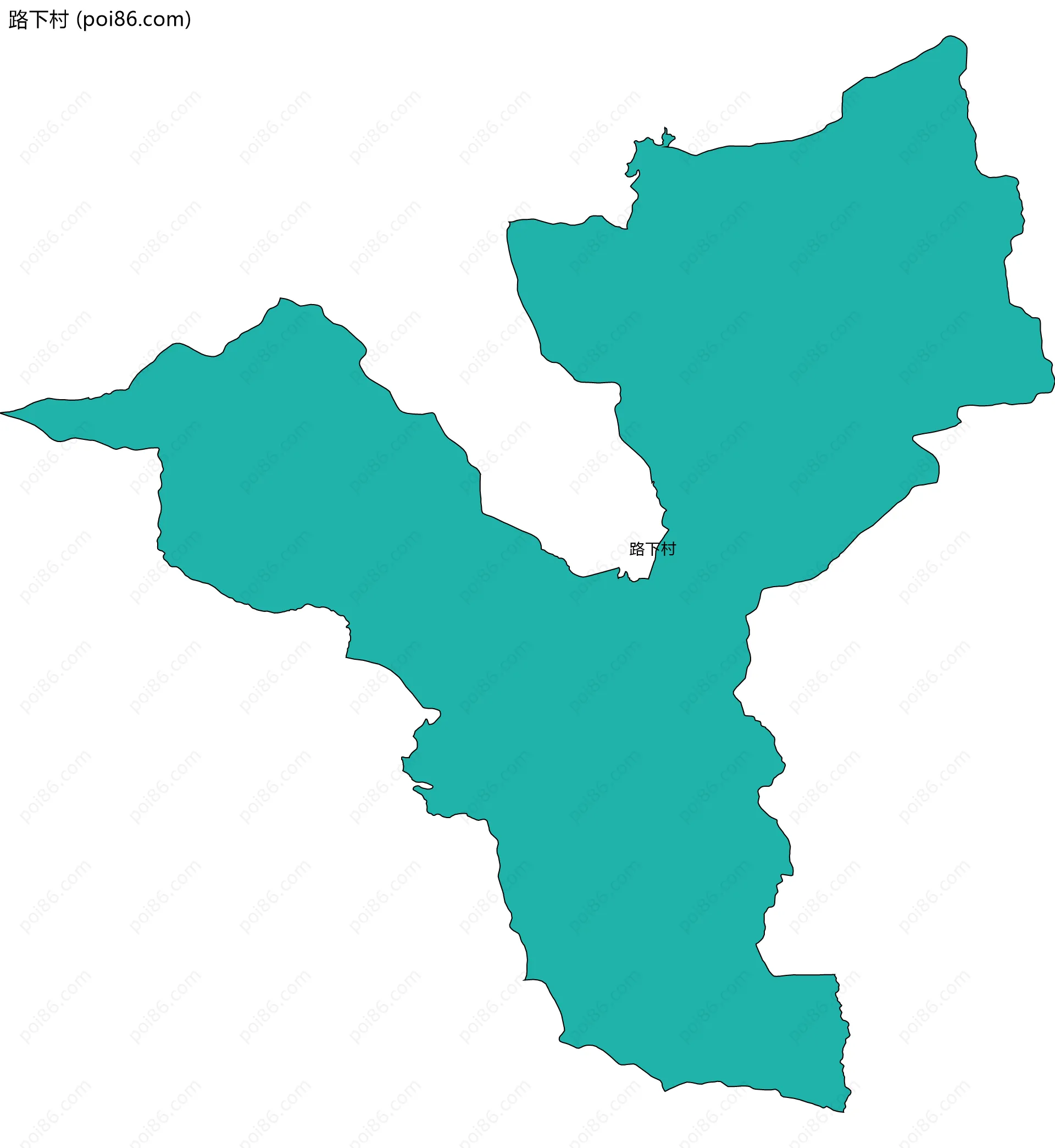 路下村边界地图