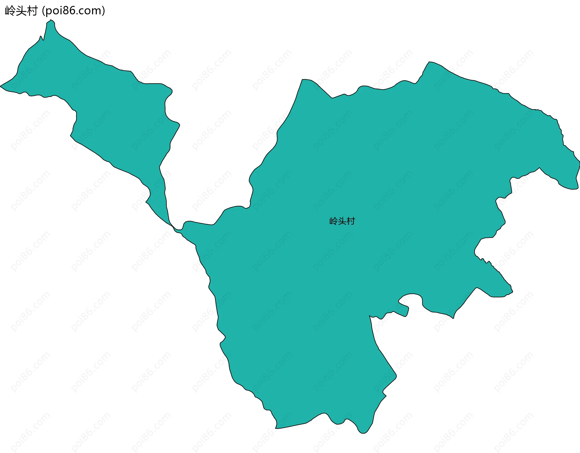 岭头村边界地图