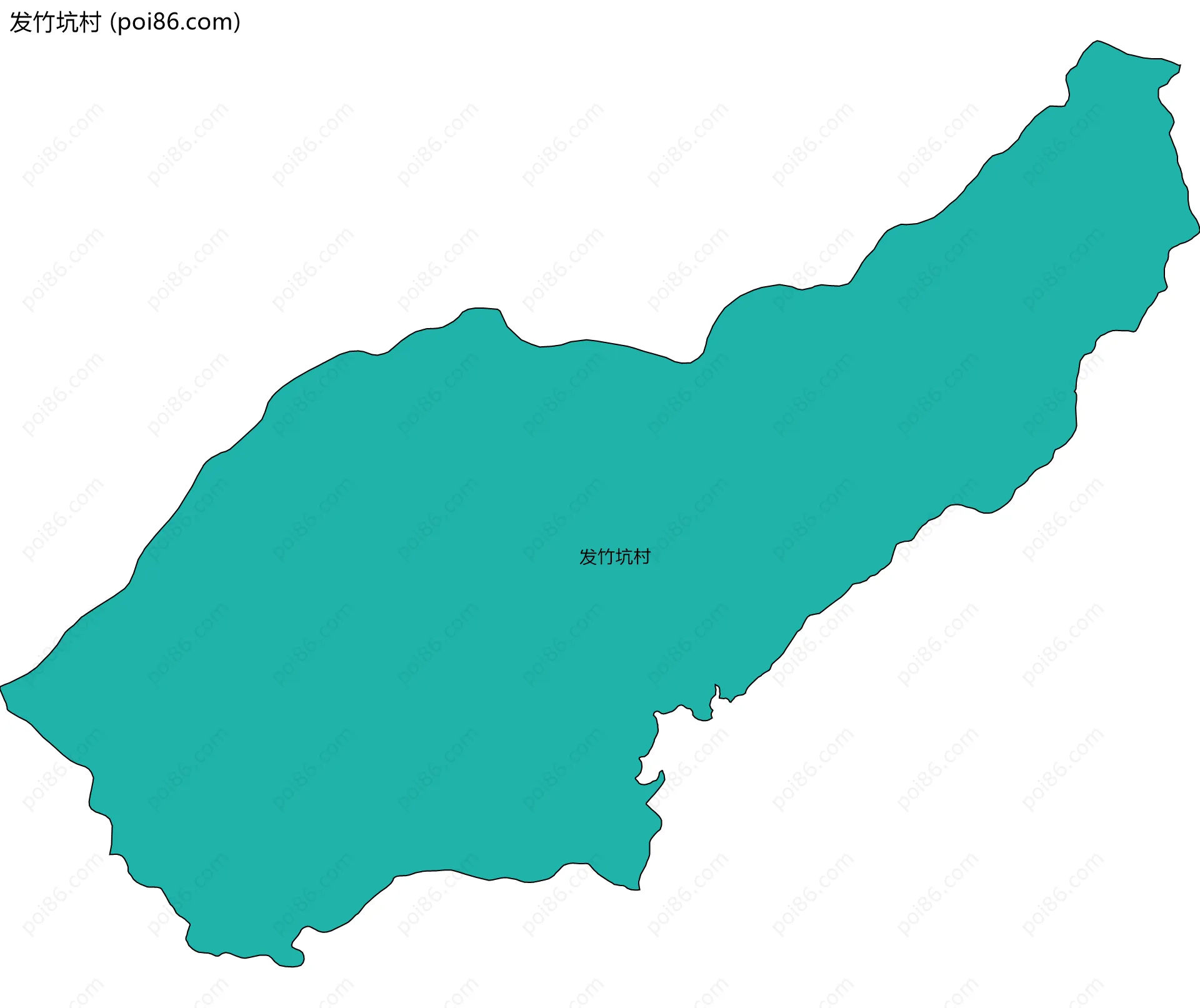 发竹坑村边界地图