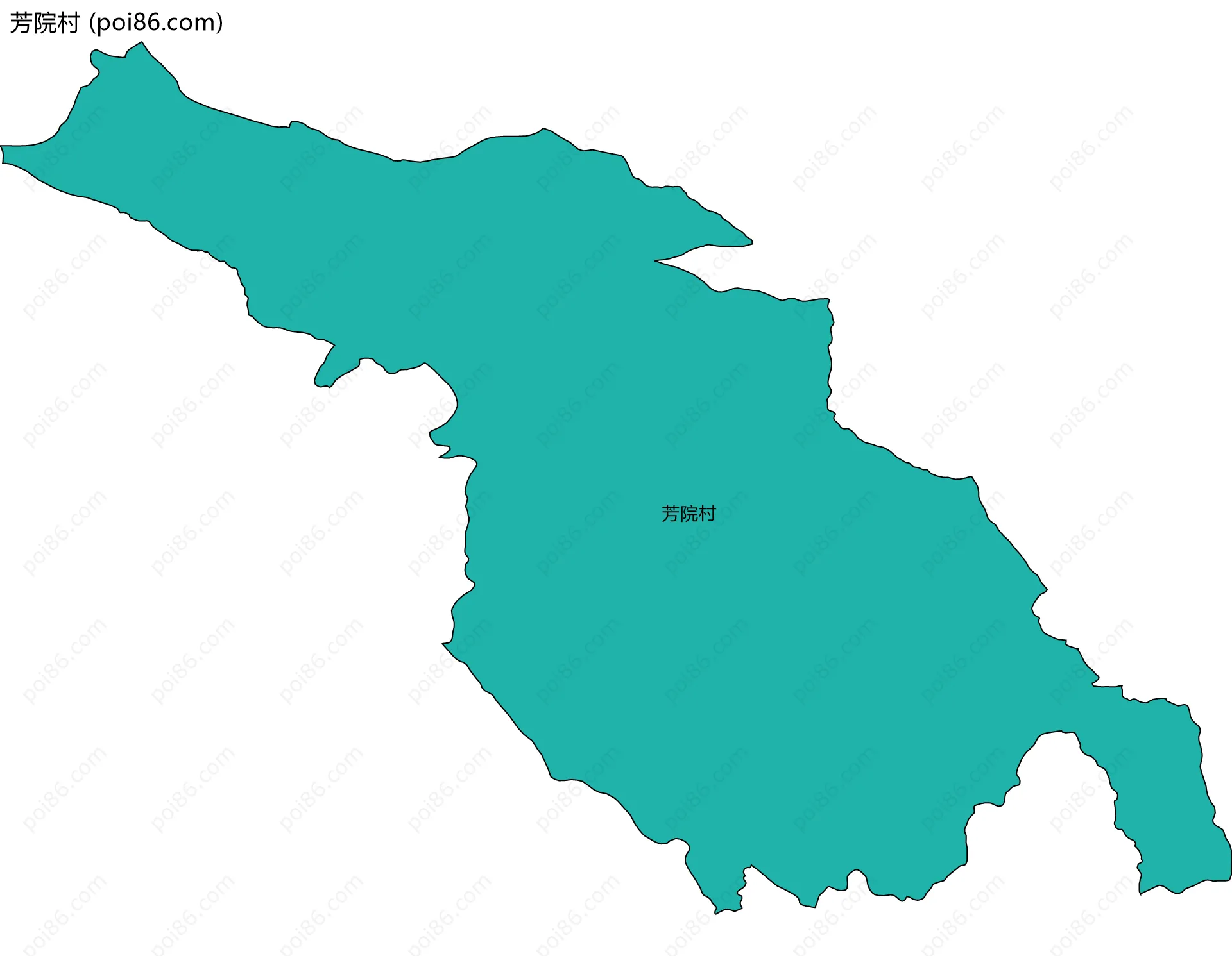 芳院村边界地图