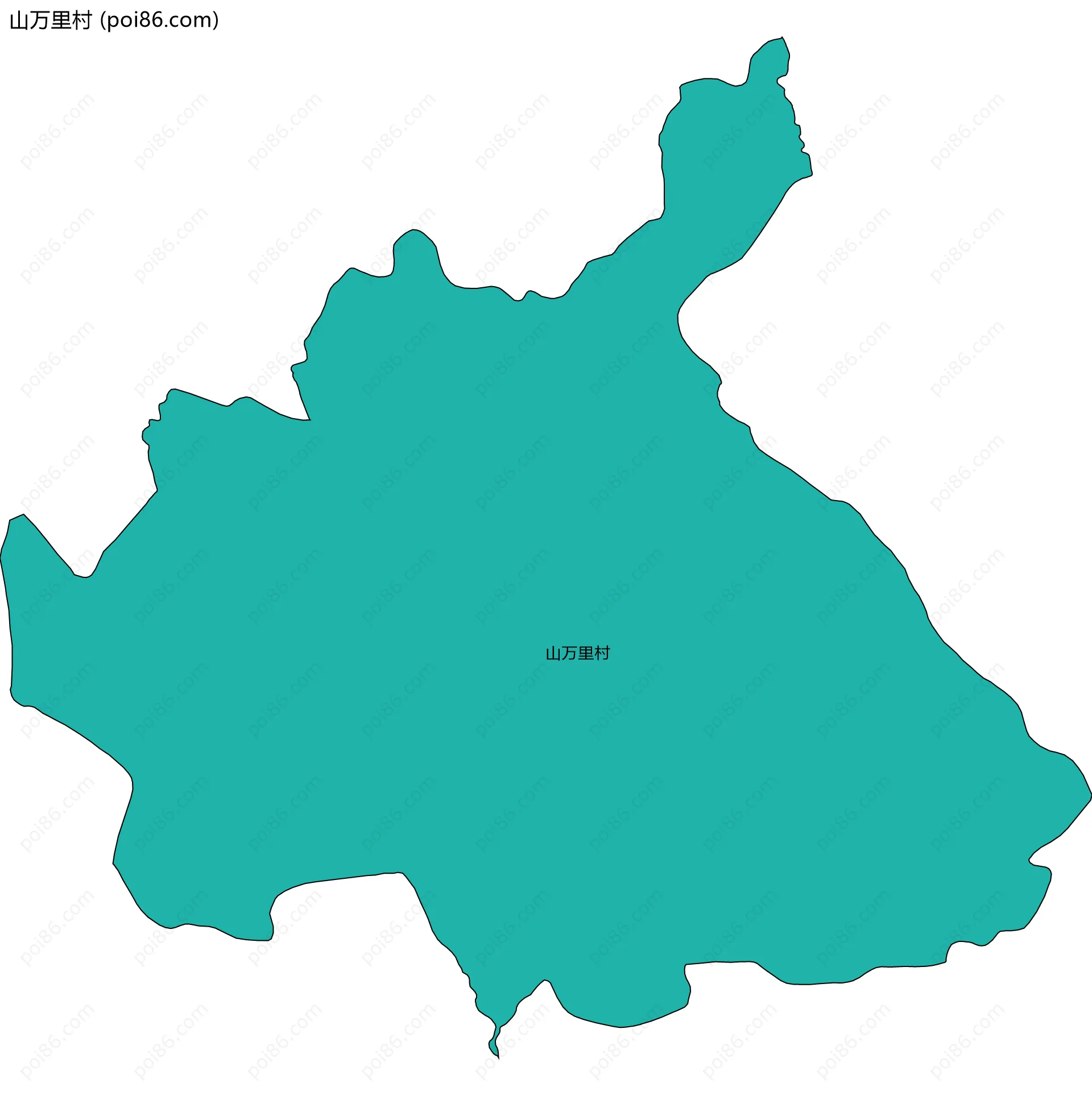 山万里村边界地图