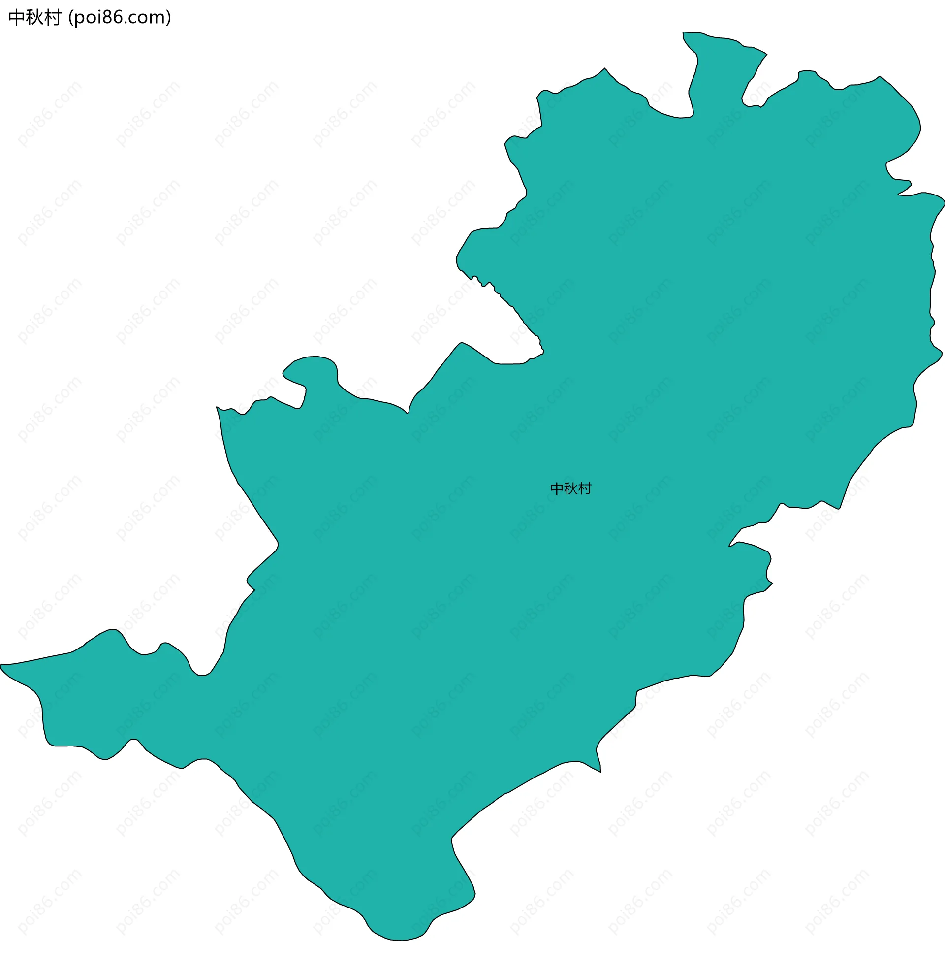 中秋村边界地图