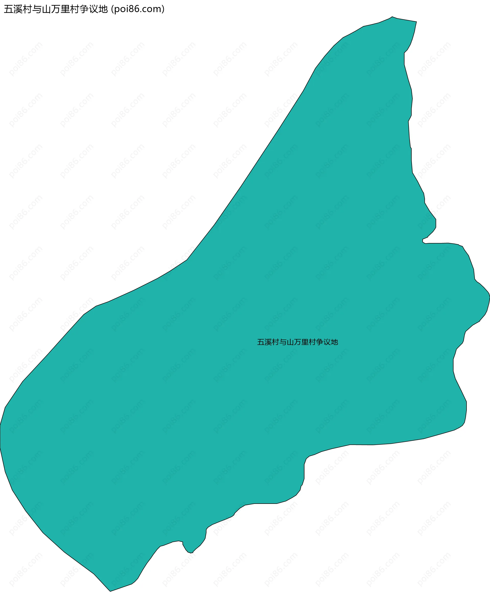 五溪村与山万里村争议地边界地图