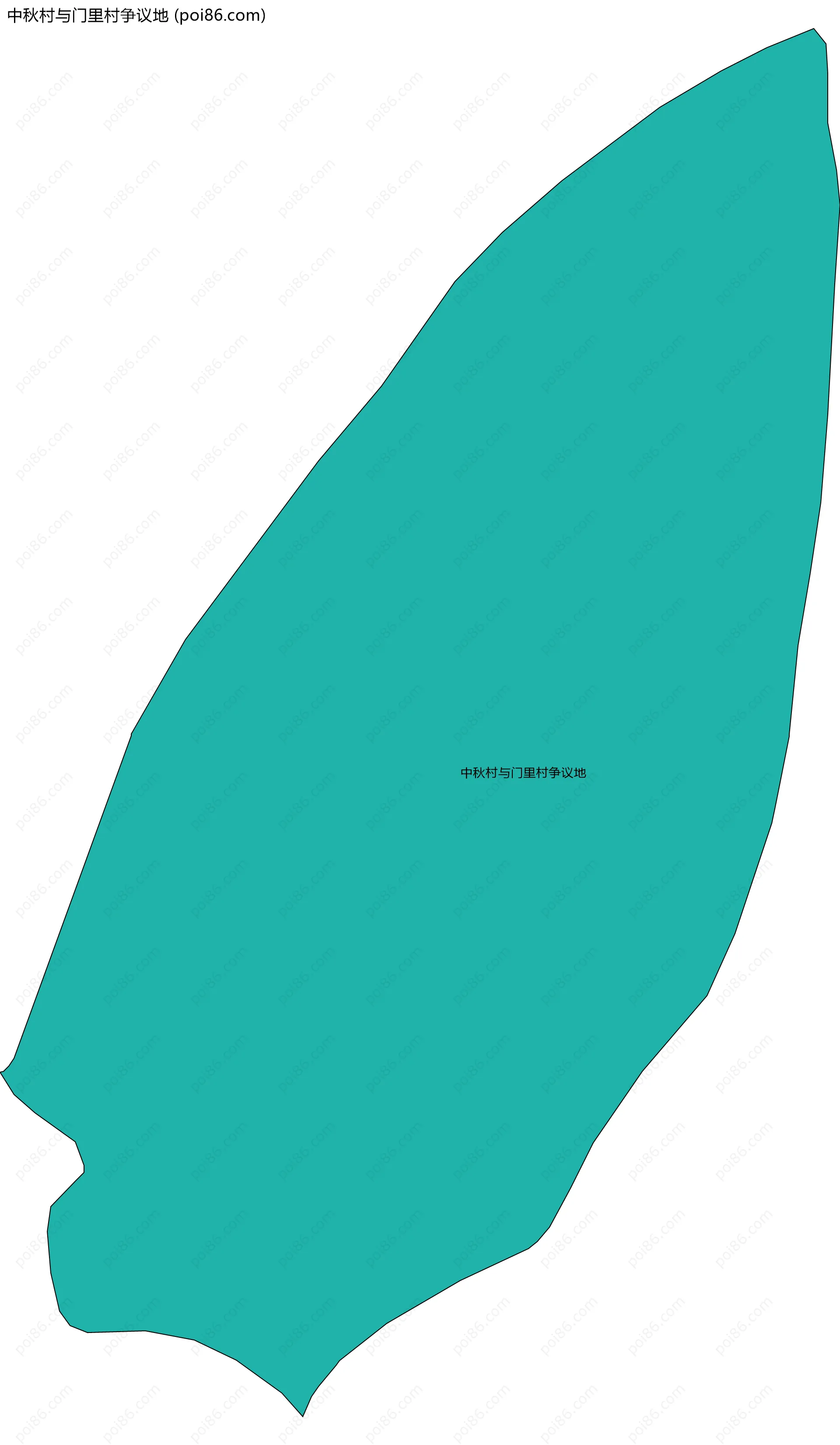 中秋村与门里村争议地边界地图
