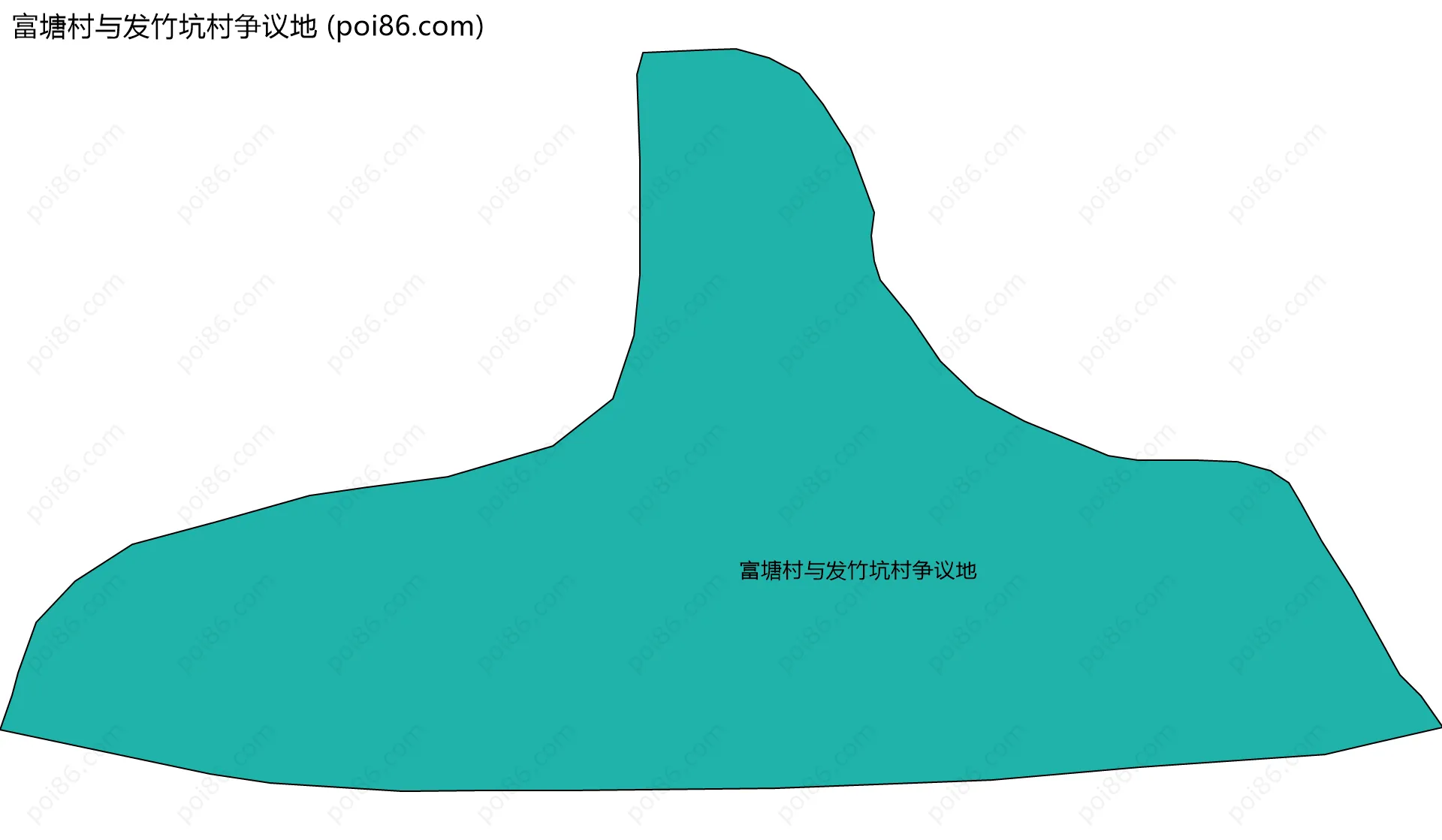 富塘村与发竹坑村争议地边界地图