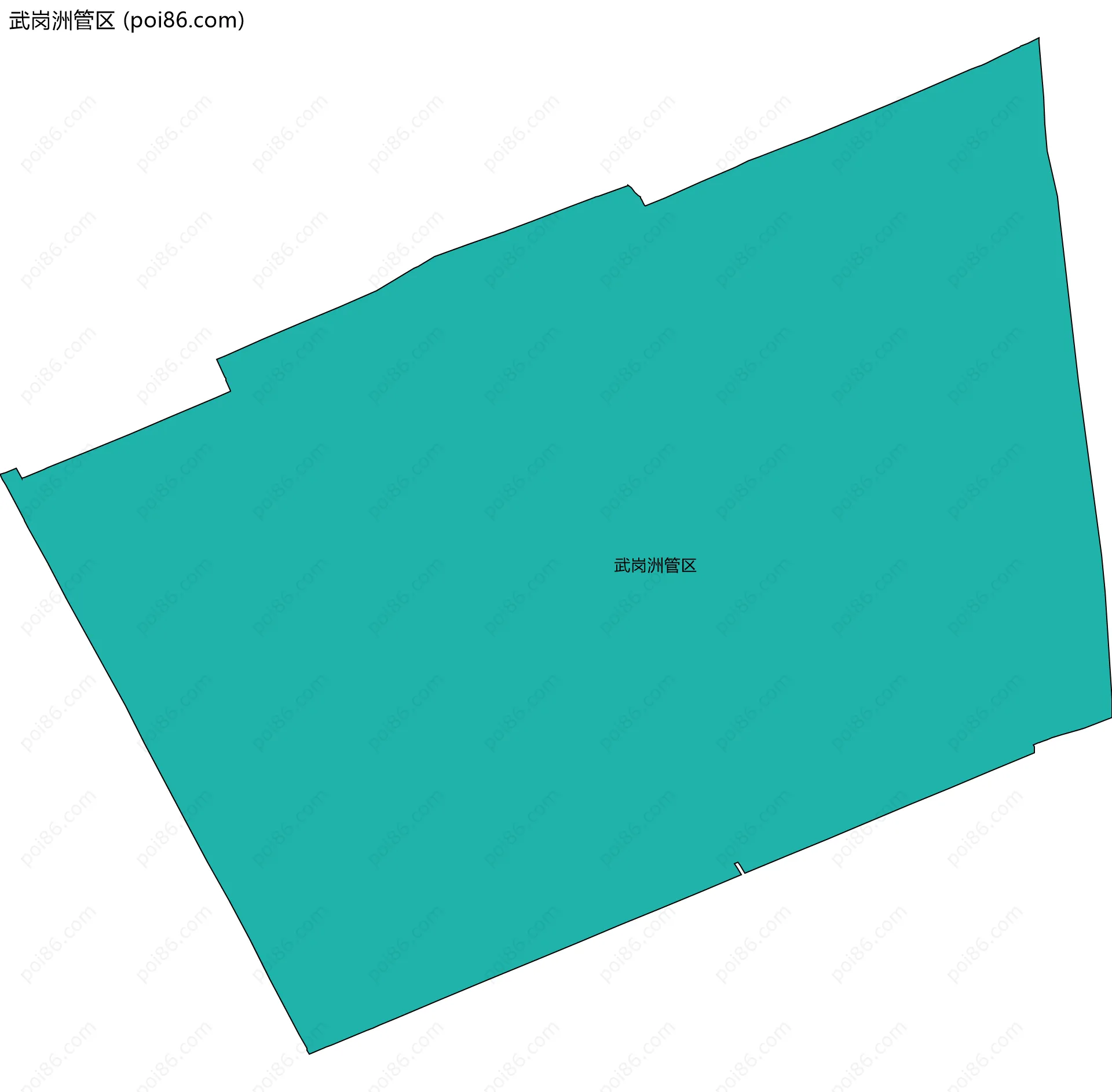 武岗洲管区边界地图