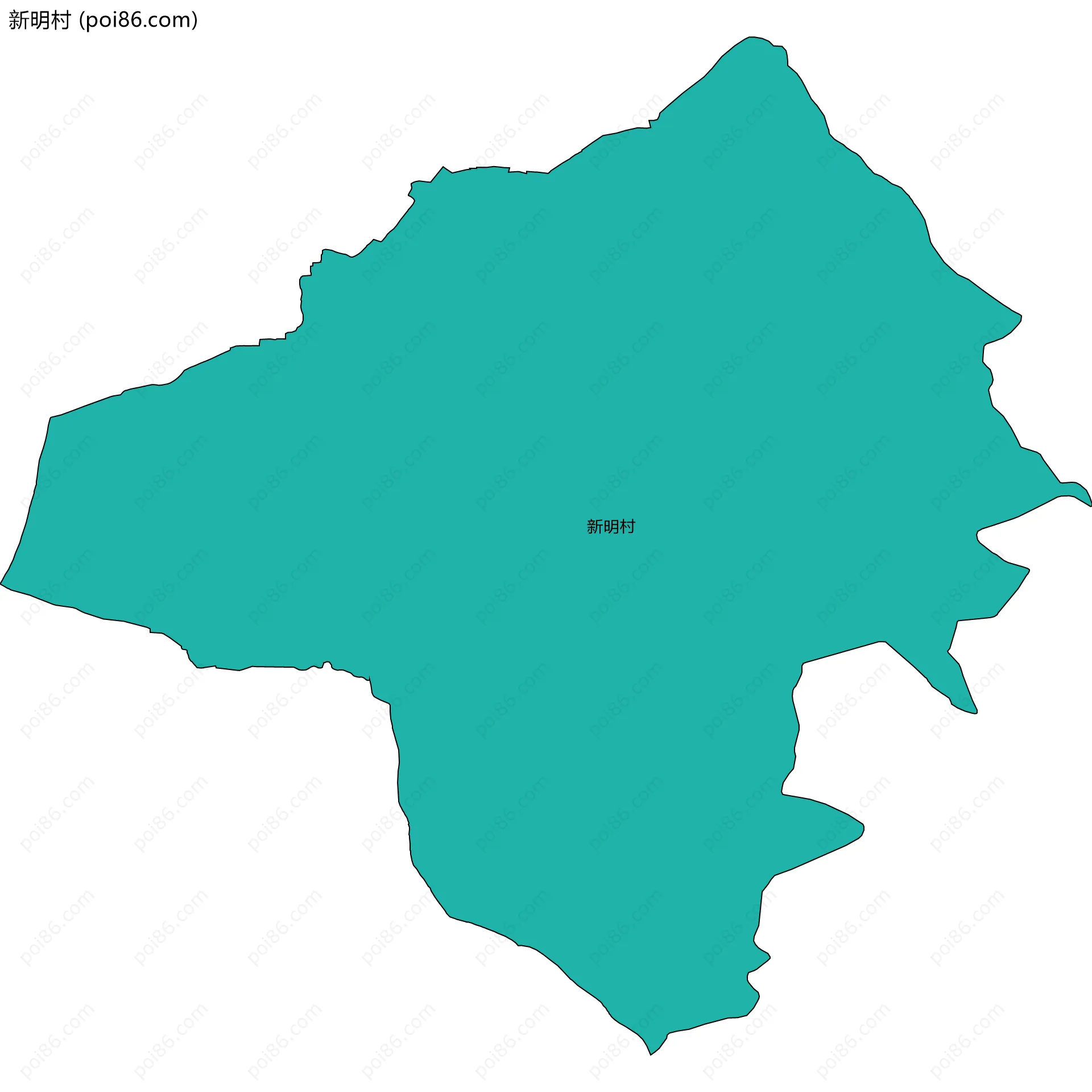 新明村边界地图