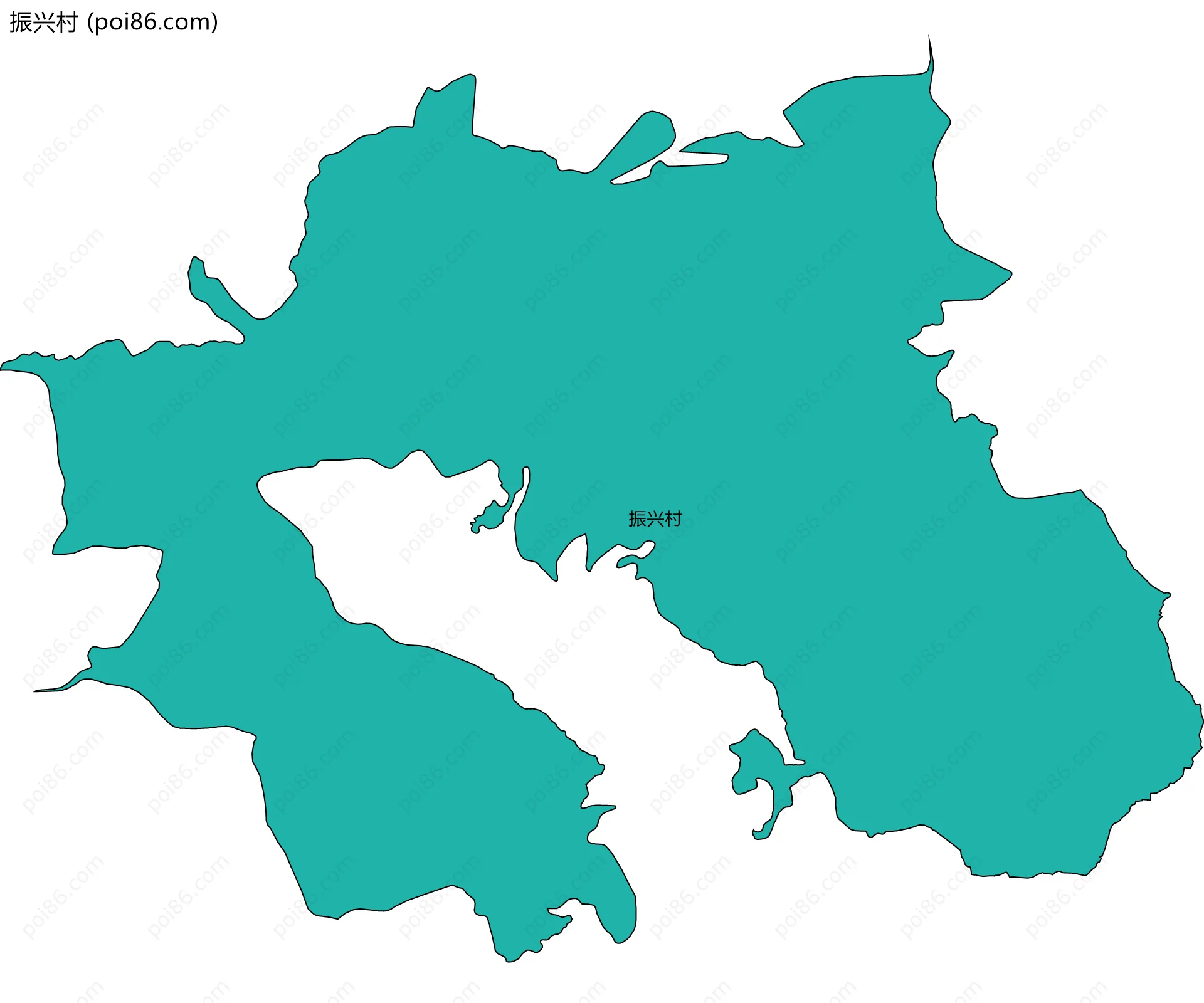 振兴村边界地图