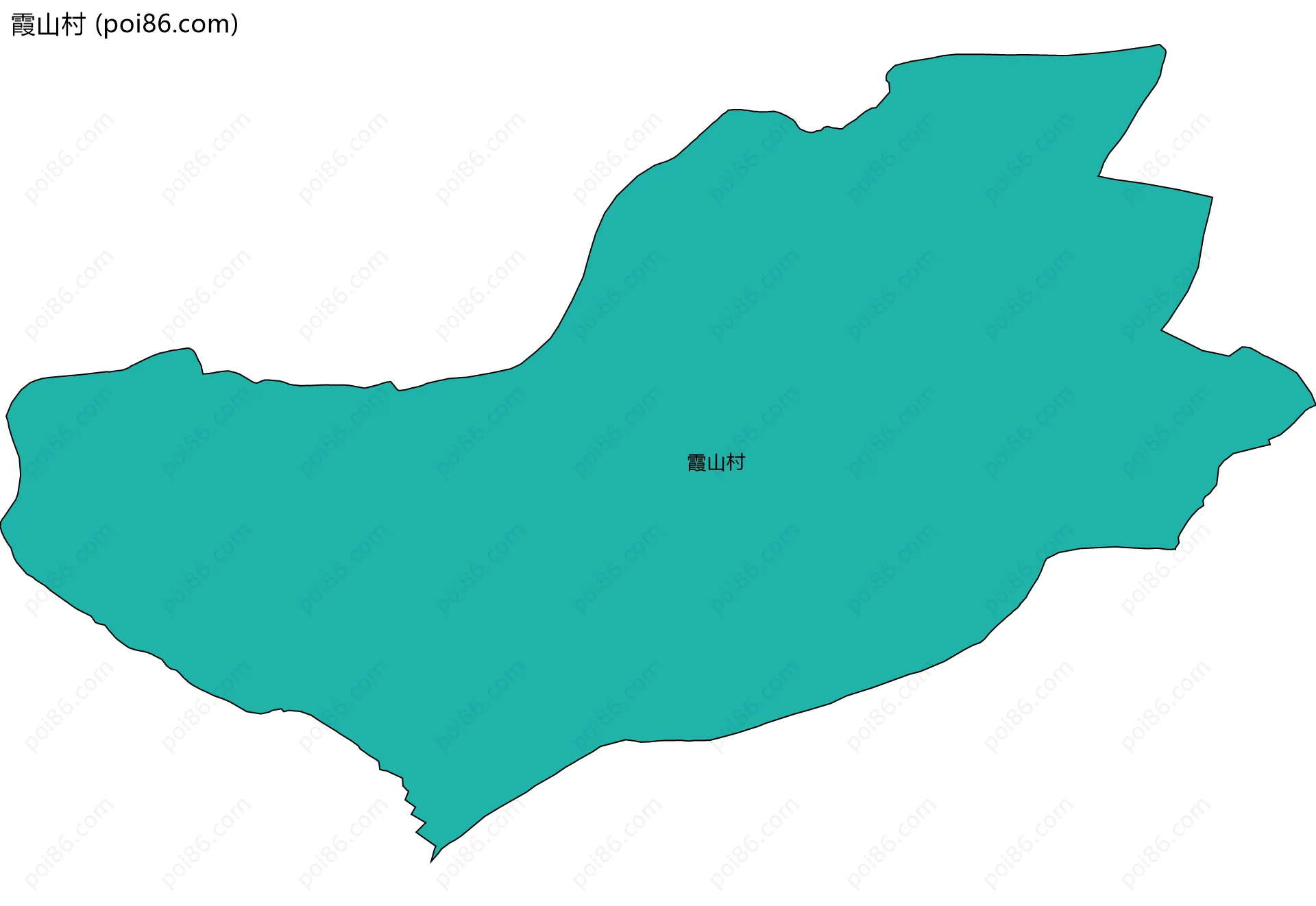 霞山村边界地图