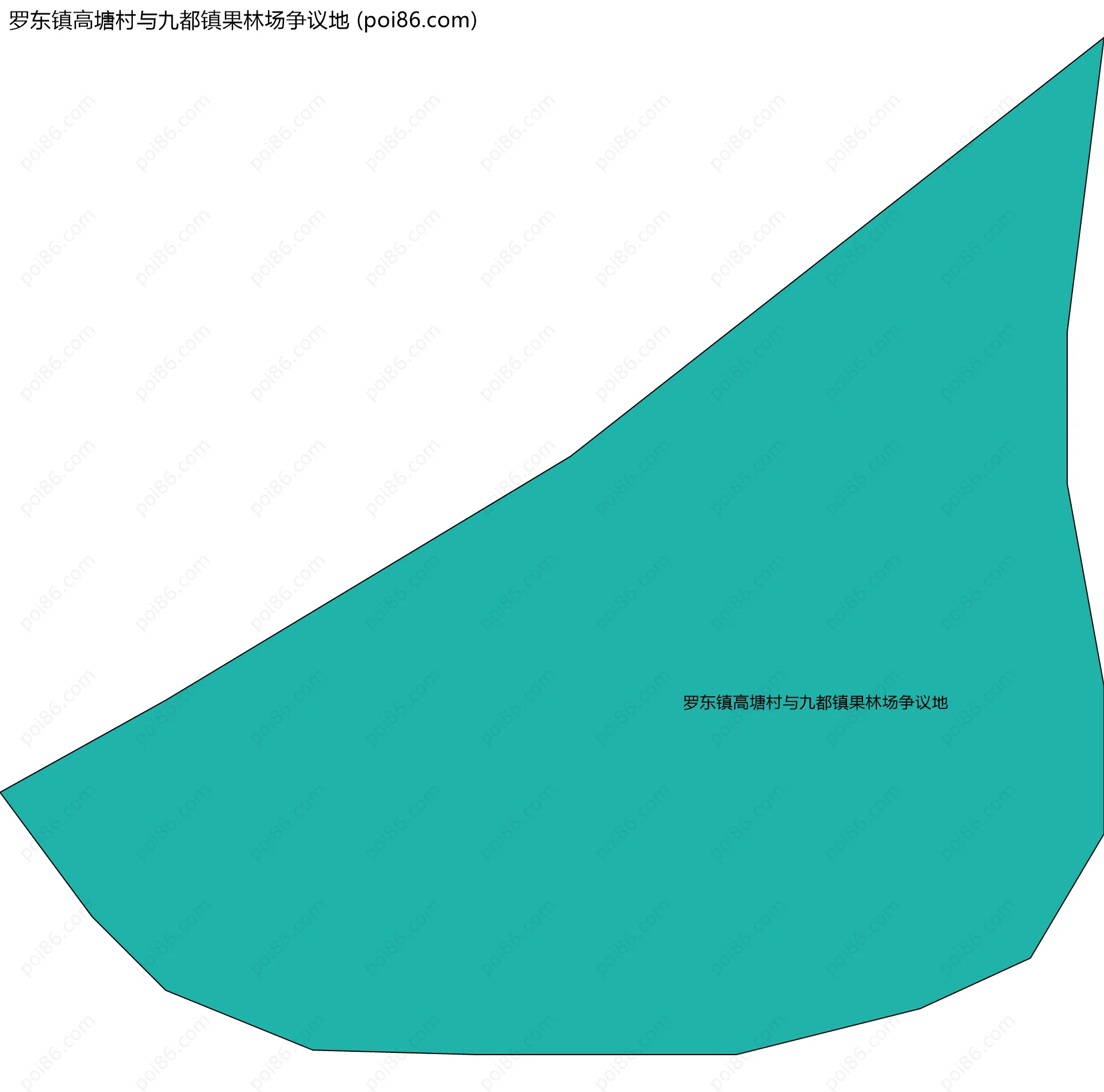 罗东镇高塘村与九都镇果林场争议地边界地图